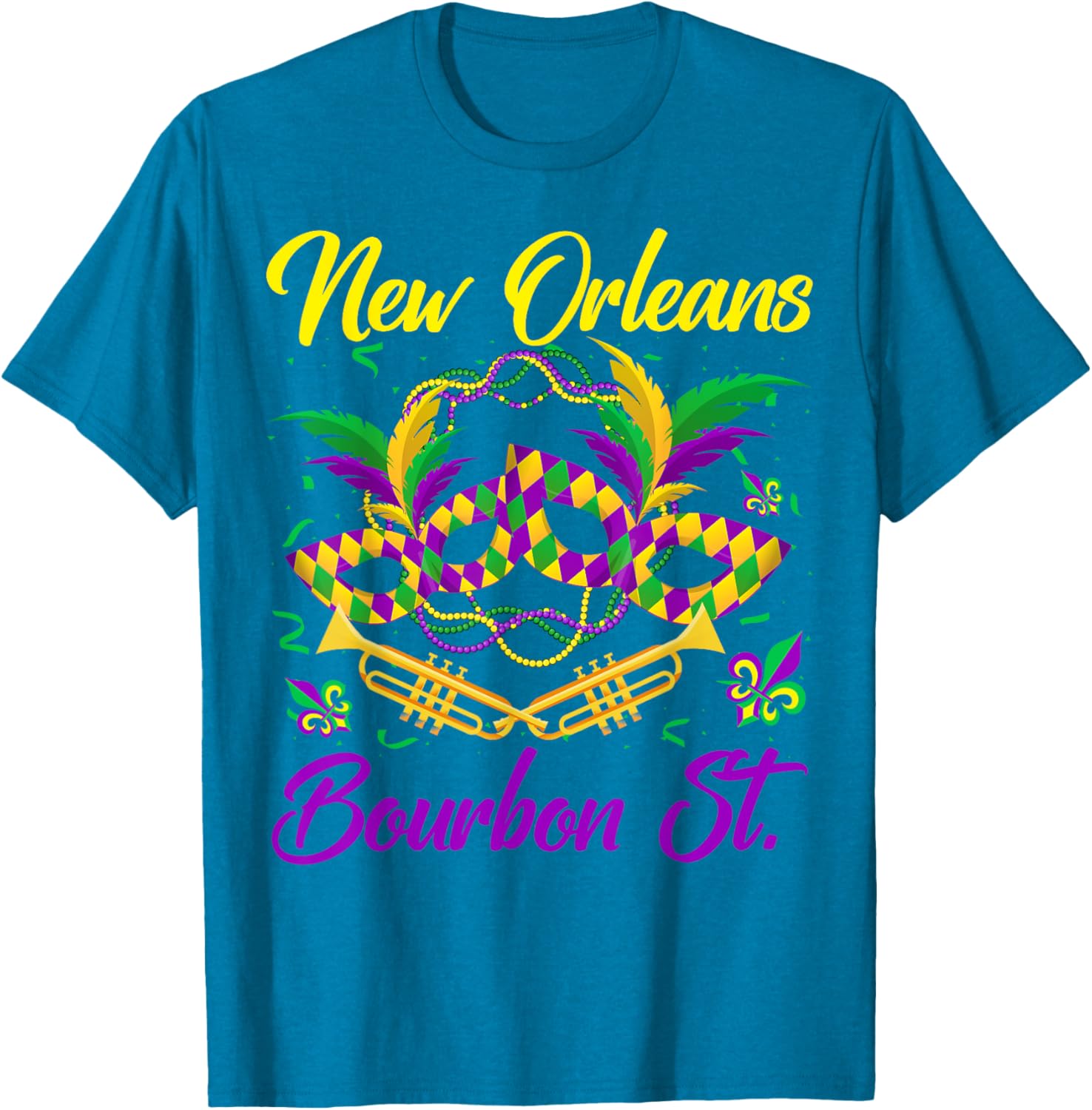 Funny NOLA Bourbon Street Mardi Gras T-Shirt for Fat Tuesday Celebrations - 13