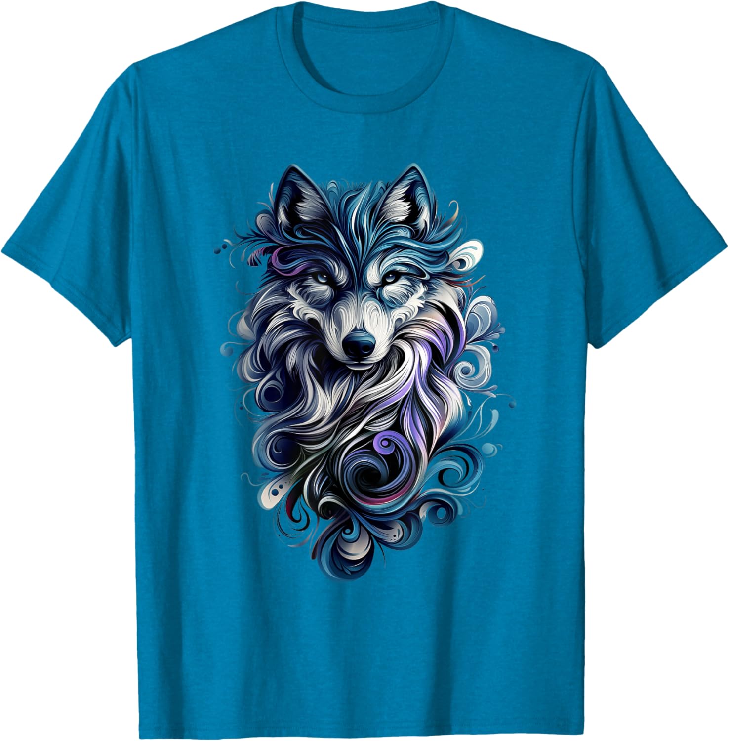 Colorful Wolf T-Shirt for Nature Lovers - Stylish Wildlife Apparel - 17