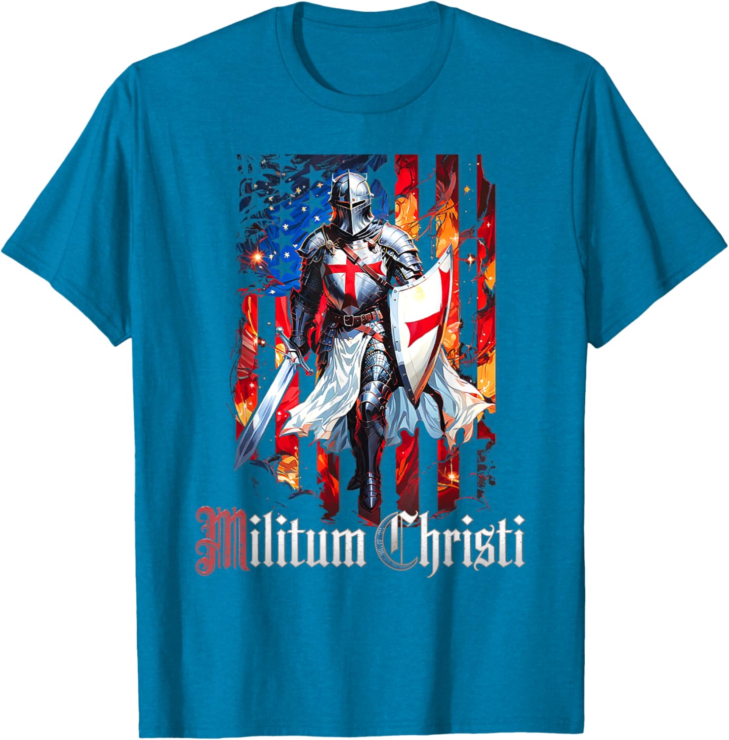 Catholic Knight Templar Crusader Cross T-Shirt for Faith and Style - 13