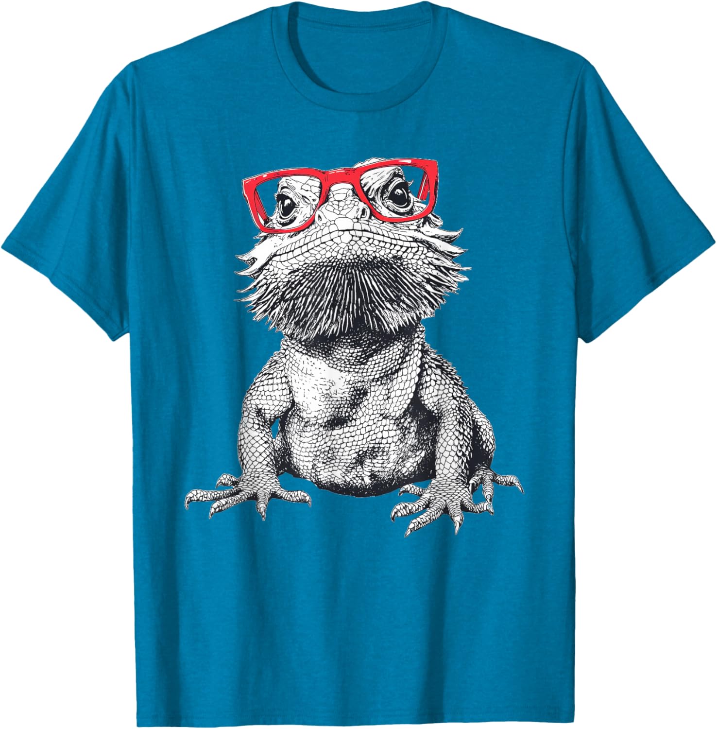 Cool Bearded Dragon Nerdy Glasses T-Shirt for Fun Animal Lovers - 18