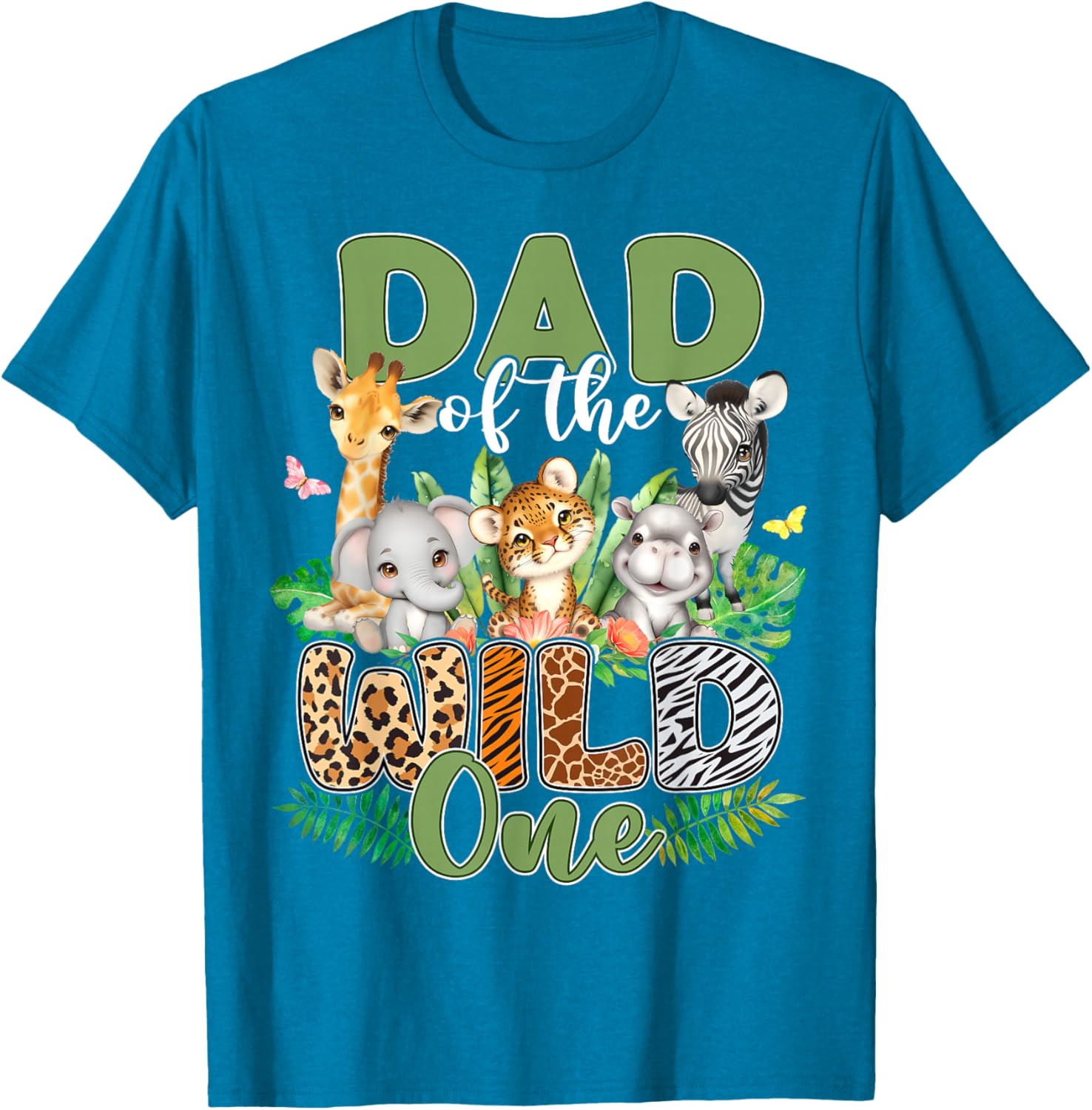 Dad Of The Wild One Safari Family Matching T-Shirt for 1st Birthday - 4