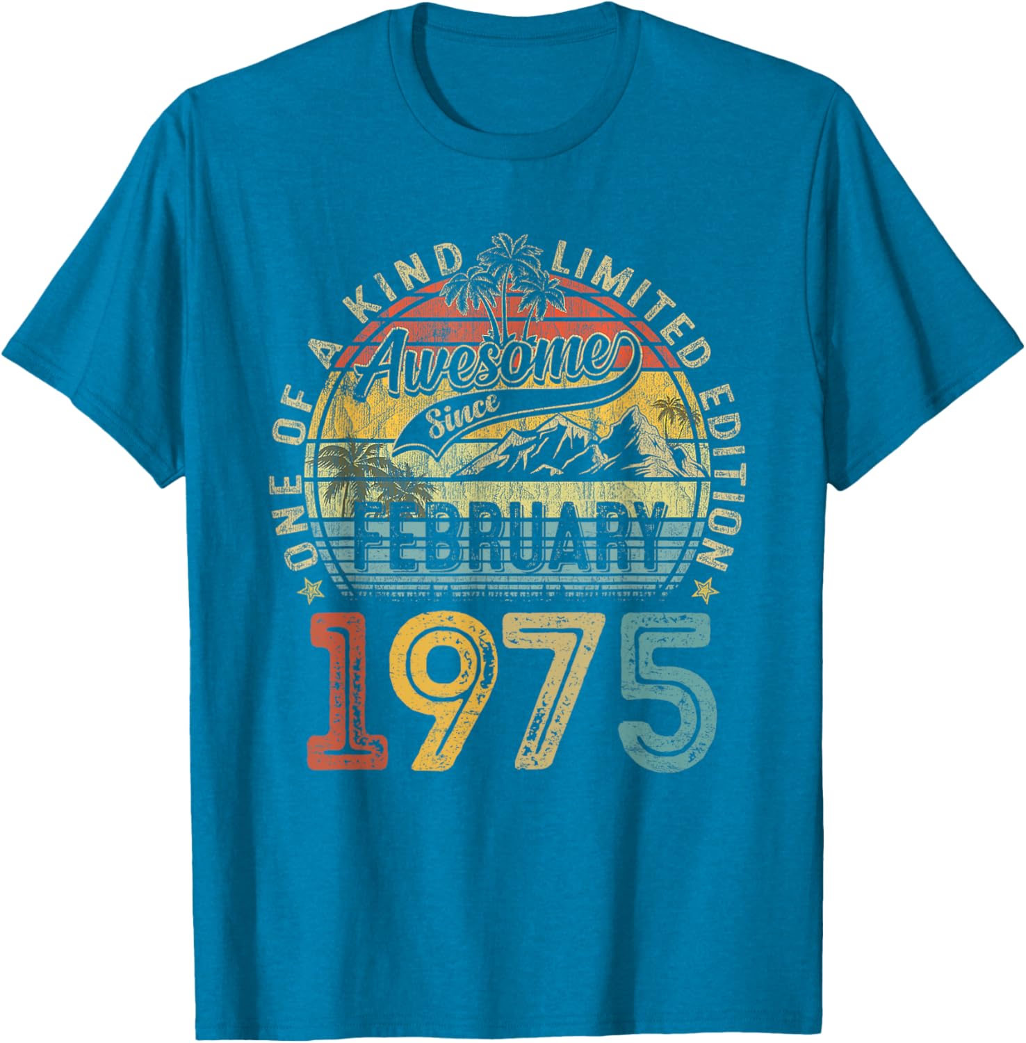 Funny Vintage 50th Birthday T-Shirt for Women - February 1975 Design - 27