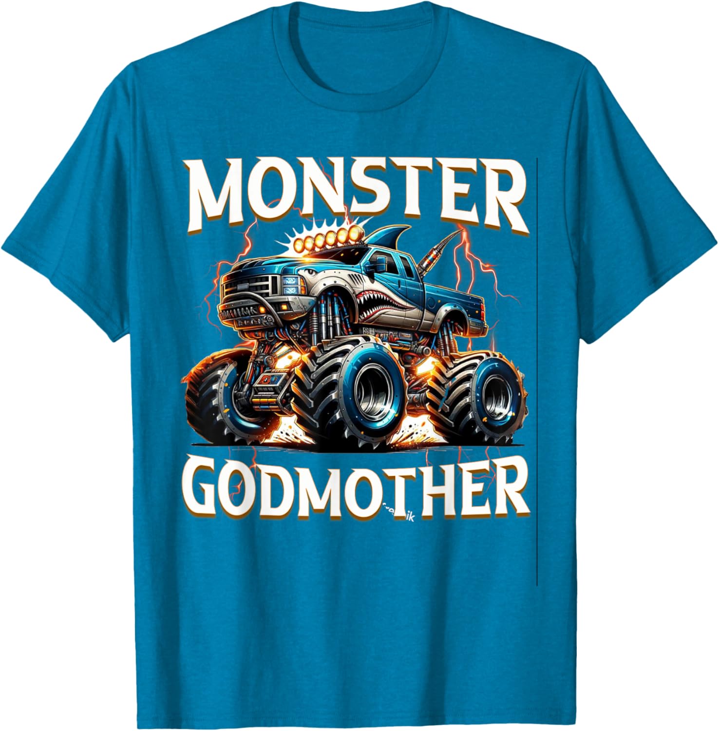 Godmother Family Matching Monster Truck T-Shirt for Truck Lovers - 18