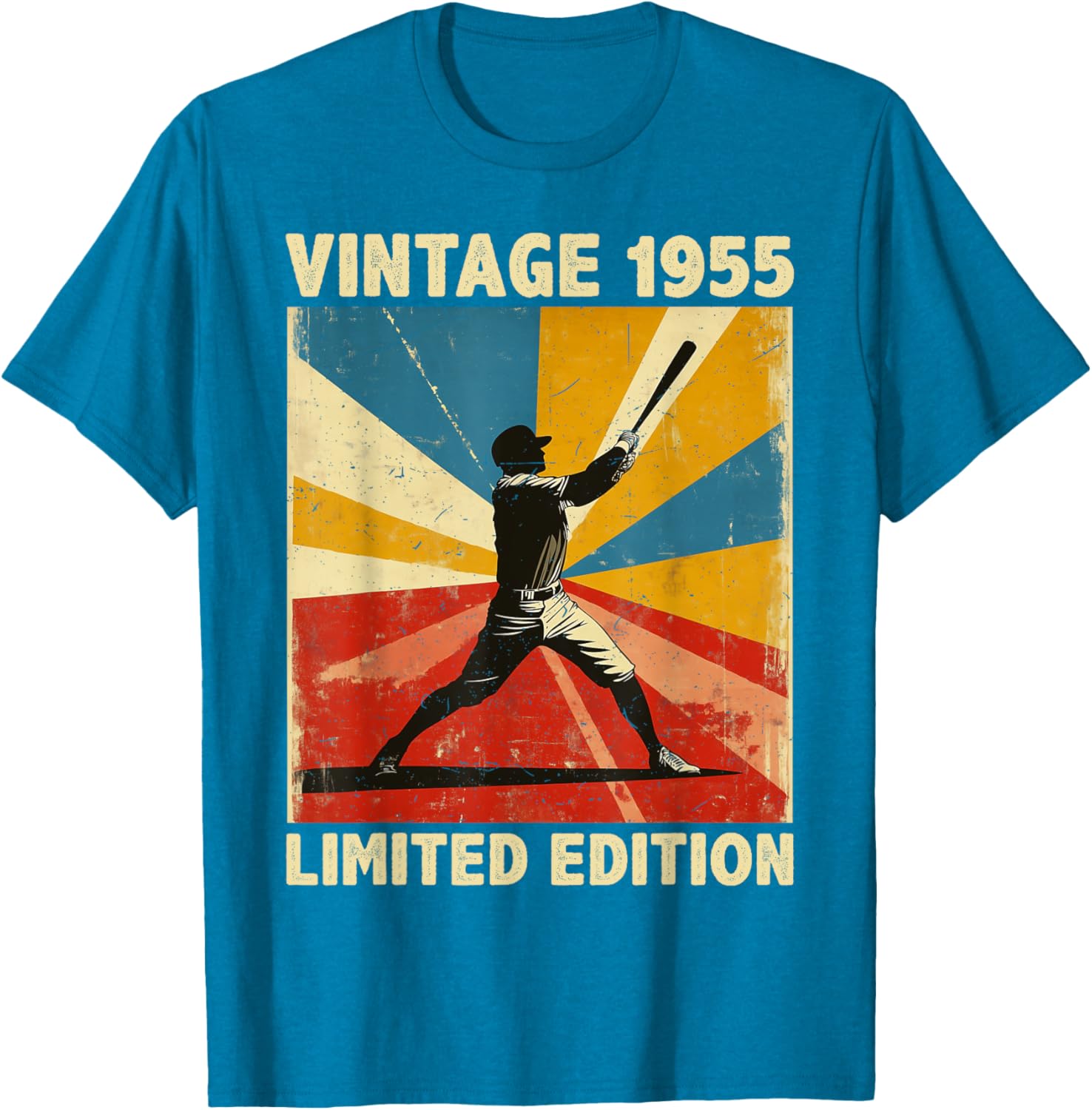 Retro Vintage 1955 Baseball Lover Funny Limited Edition T-Shirt - 15