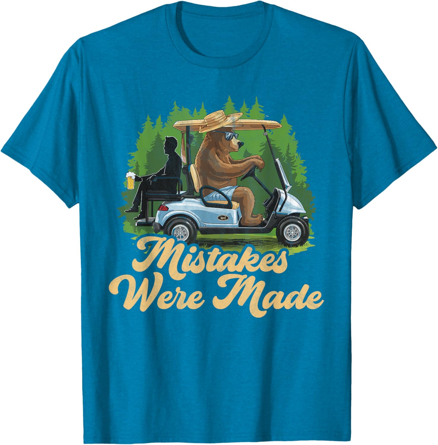 Funny Golf Cart Dad T-Shirt Mistakes Were Made Golfing Gift Apparel - 1
