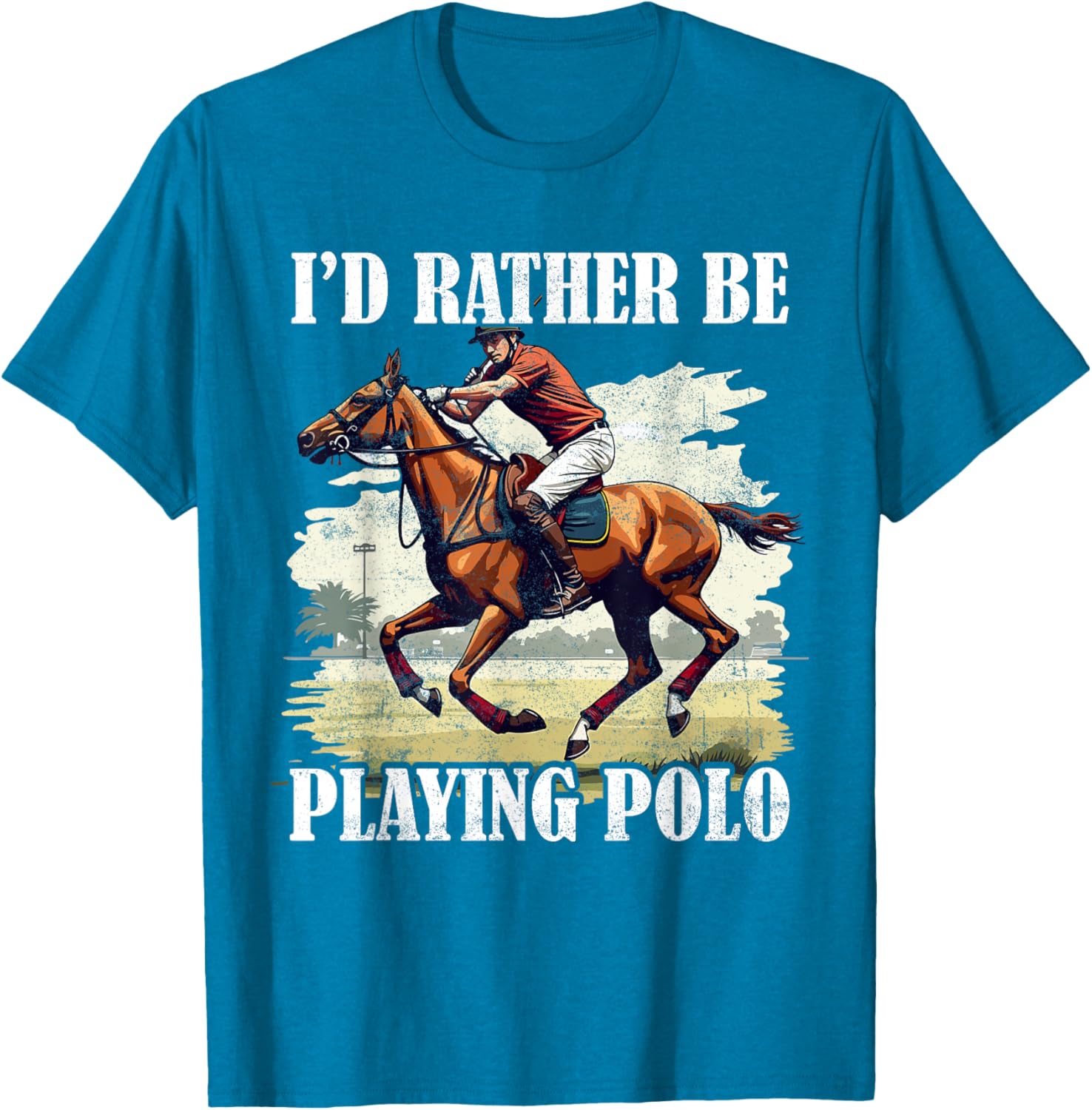 Stylish Polo Player T-Shirt for Equestrian Sports and Horseback Riding - 12