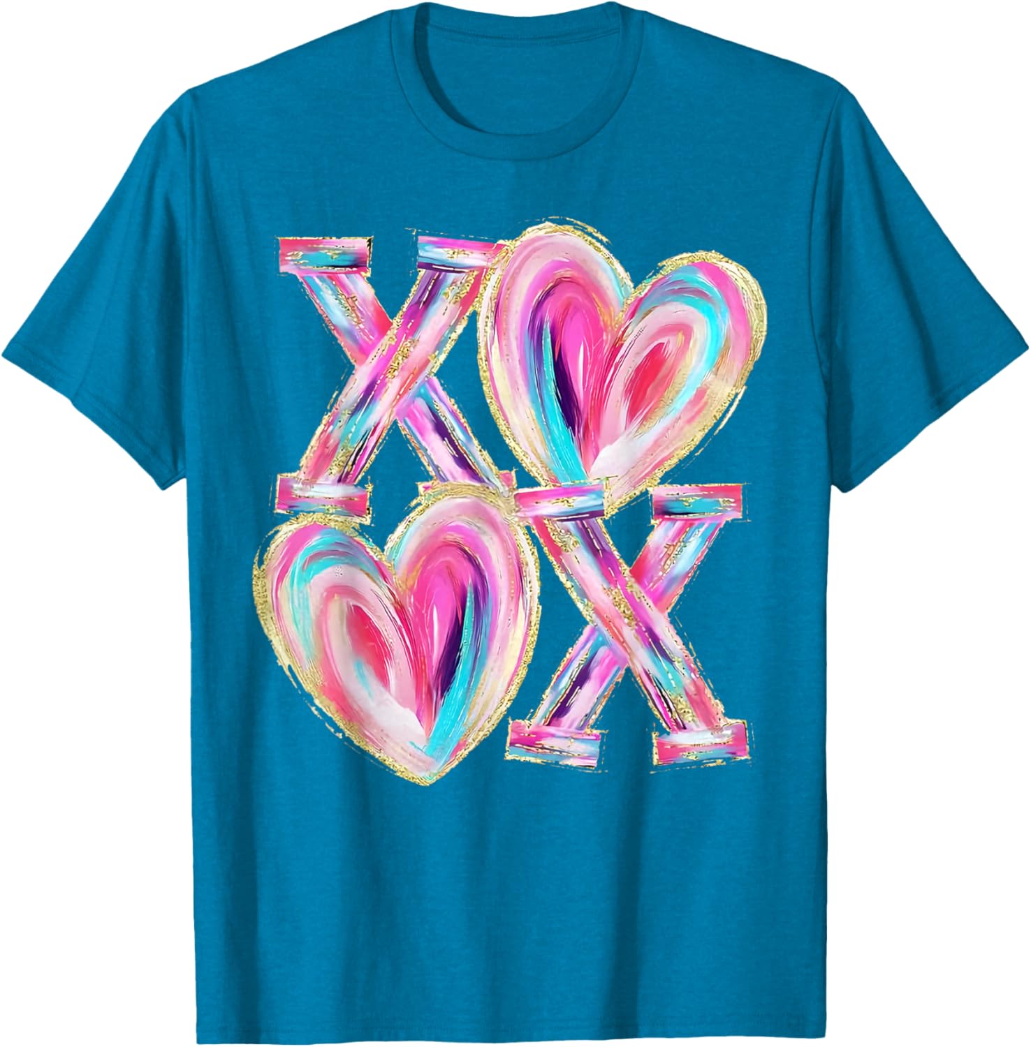 Valentine Abstract Heart T-Shirt for Girls and Women - Cute and Stylish - 15