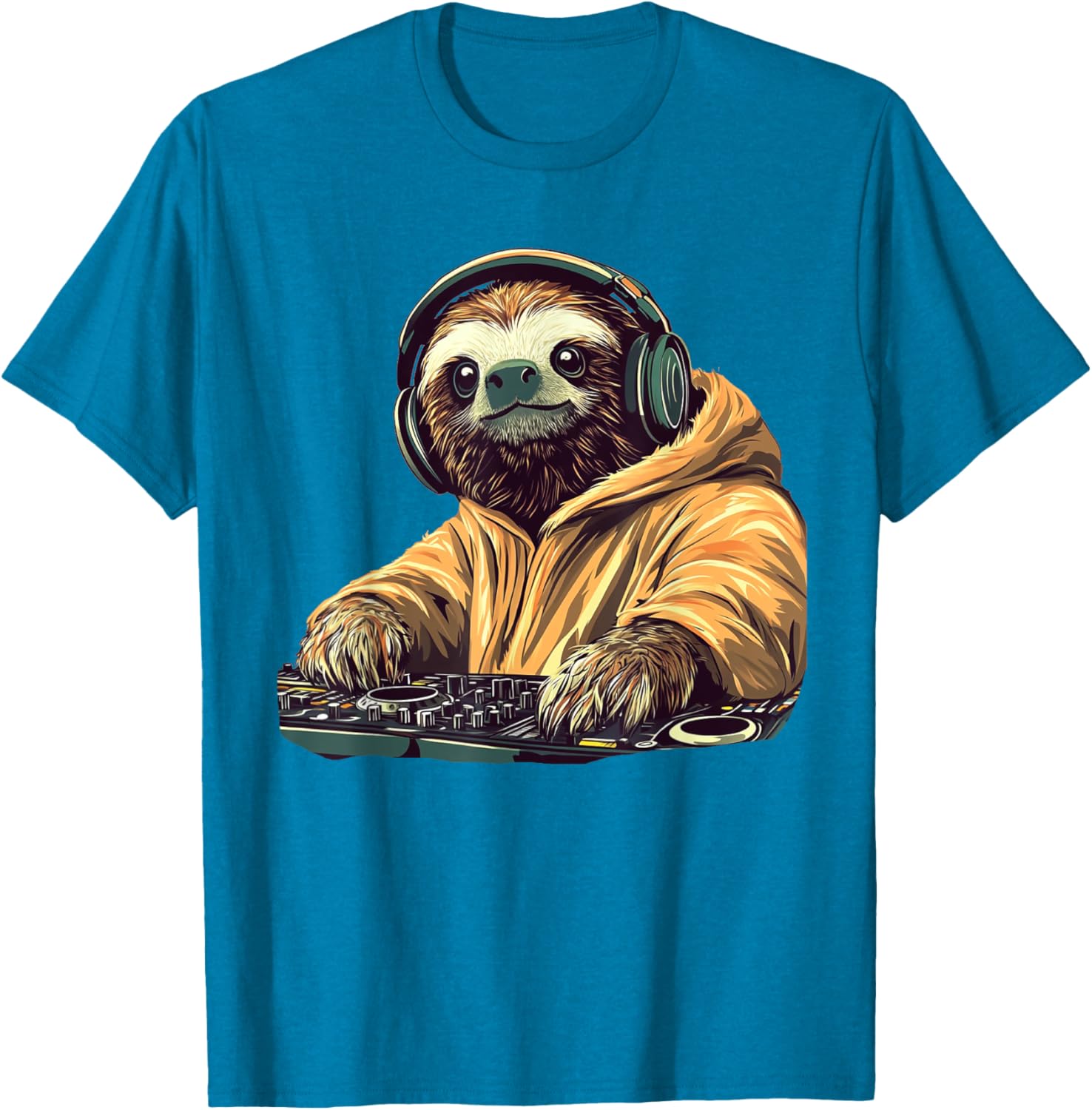 DJ Sloth Slow Jam Heat Costume T-Shirt for Fun Music Lovers - 17