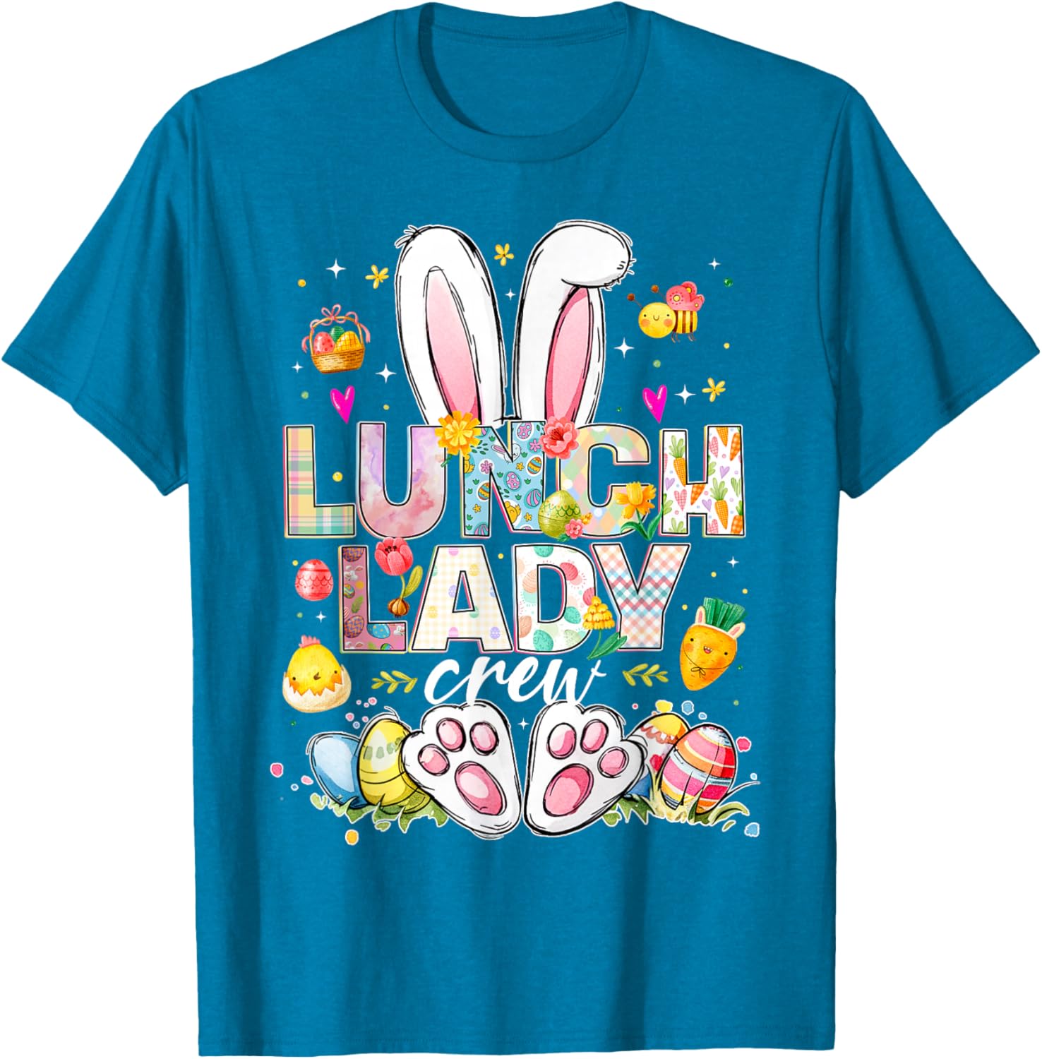 Funny Bunny Lunch Lady Easter T-Shirt for Cafeteria Workers - 7