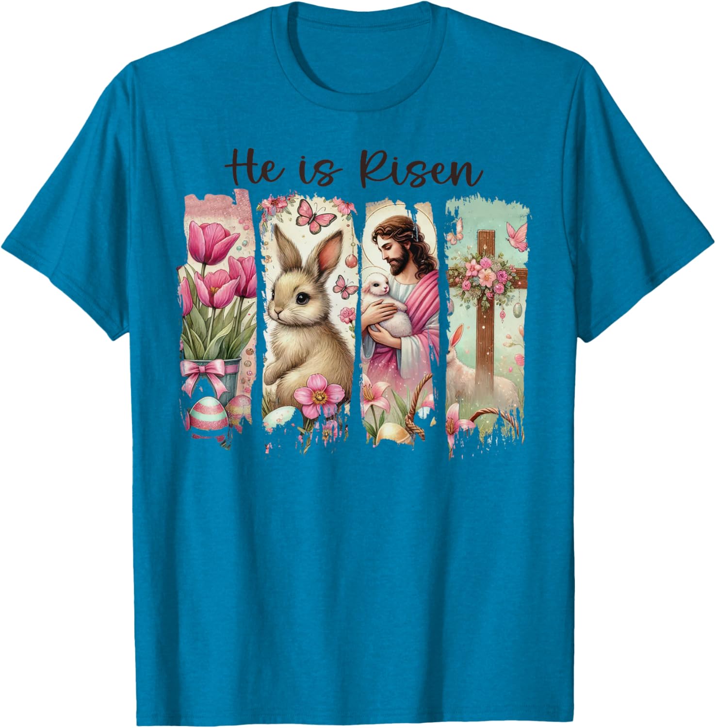 He is Risen Easter T-Shirt for Women - Inspirational Christian Apparel - 10