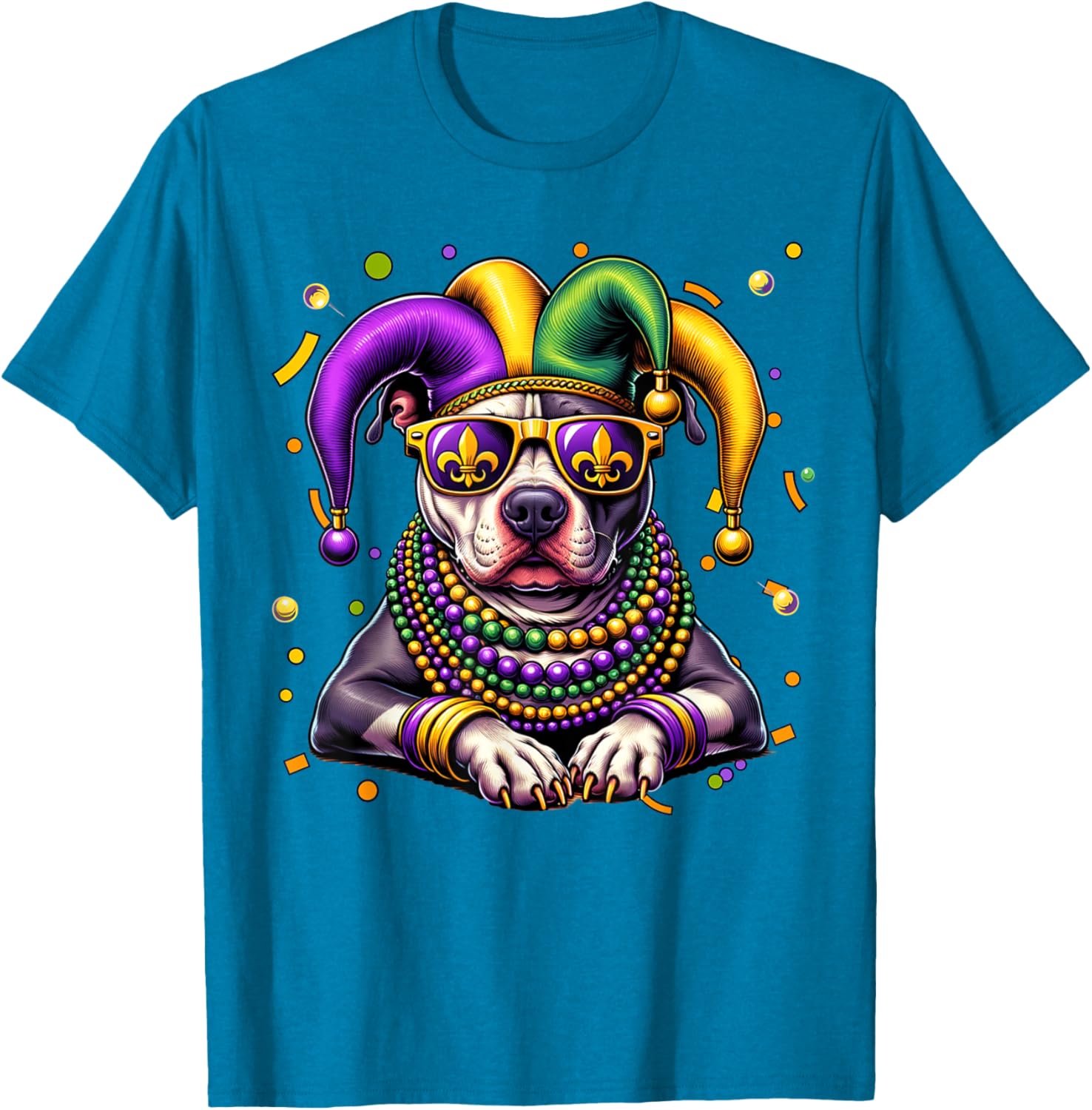 Mardi Gras Pitbull Festival T-Shirt for Men and Women - Fun Carnival Wear - 18