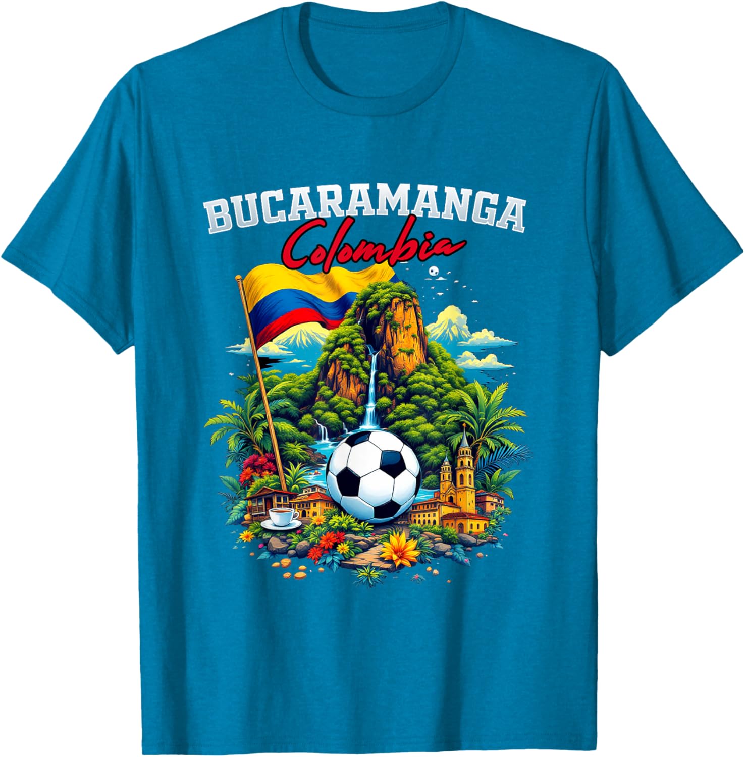 Bucaramanga Colombia Souvenir Flag T-Shirt for Travel and Fashion Lovers - 5