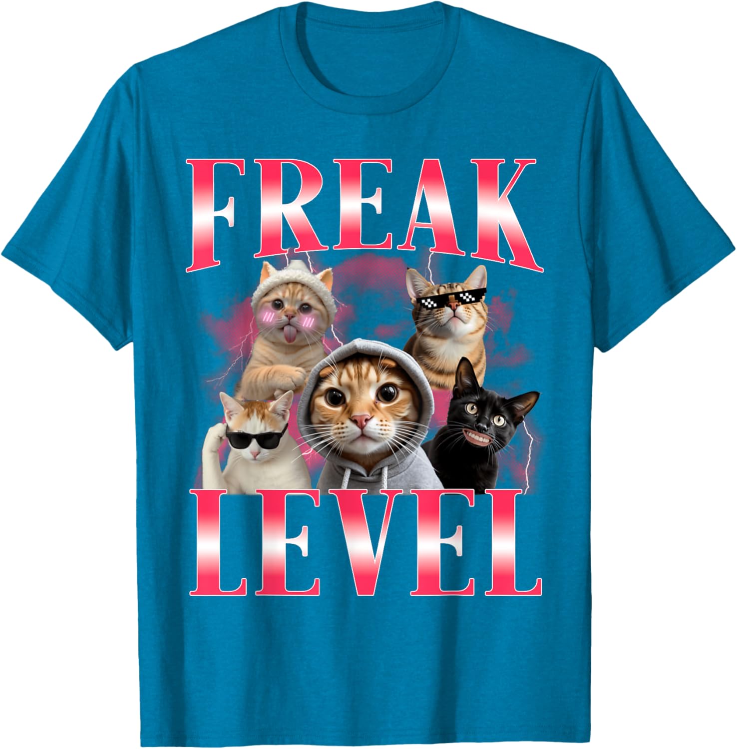 Funny Cat Meme T-Shirt Certified Freak Humor for Cat Lovers - 8