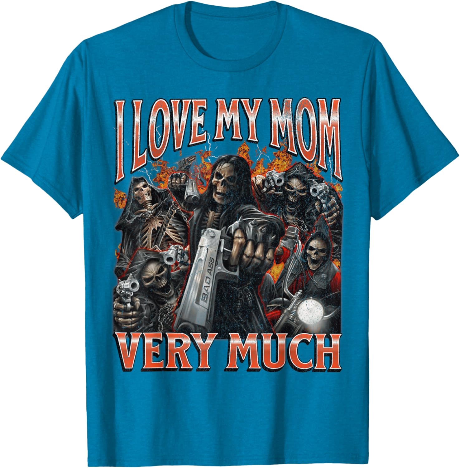 Funny I Love My Mom Skeleton Graphic T-Shirt for Unique Style Lovers - 8