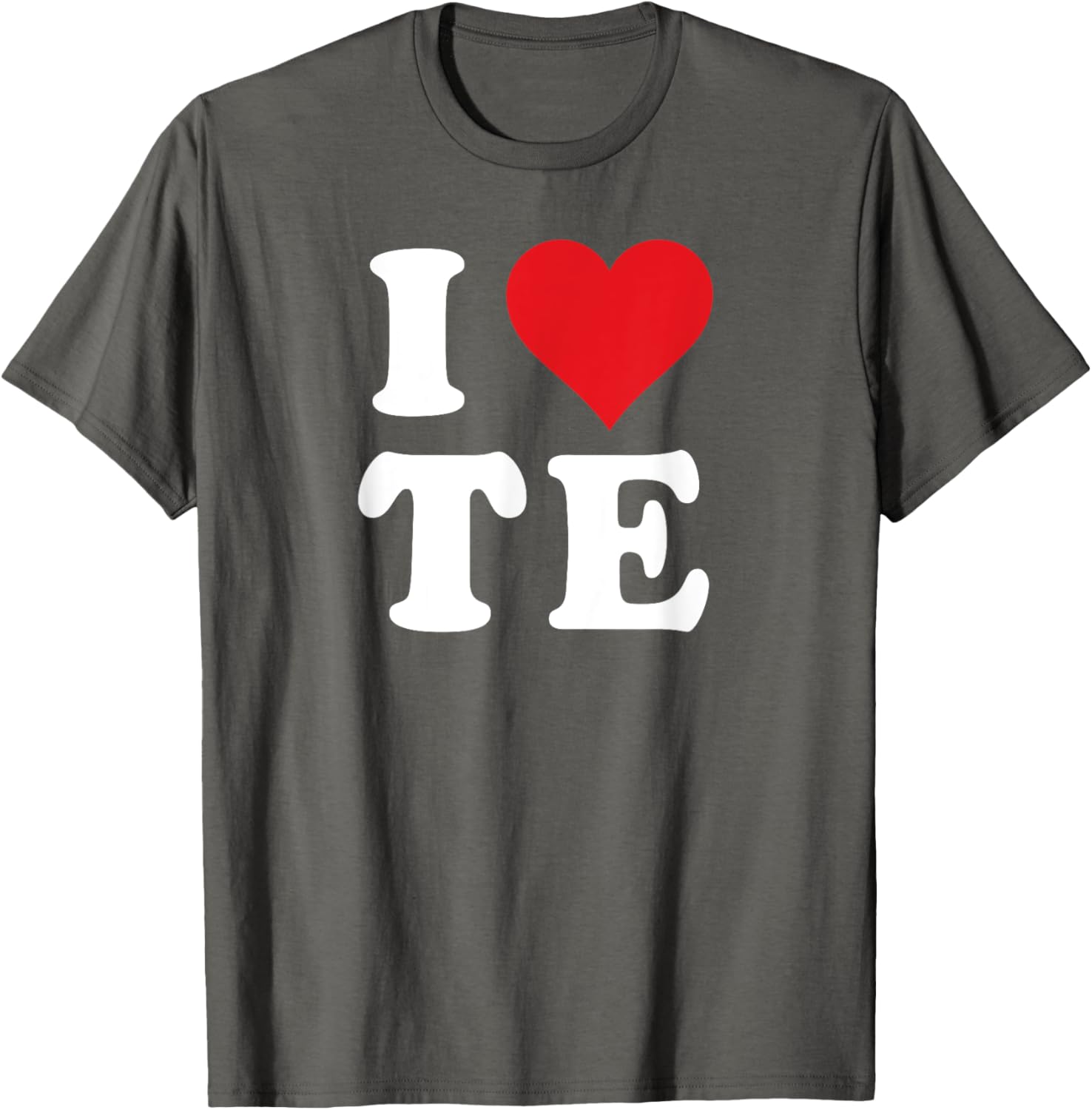 I Love TE Initials Heart T-Shirt for Personalization and Style - 19