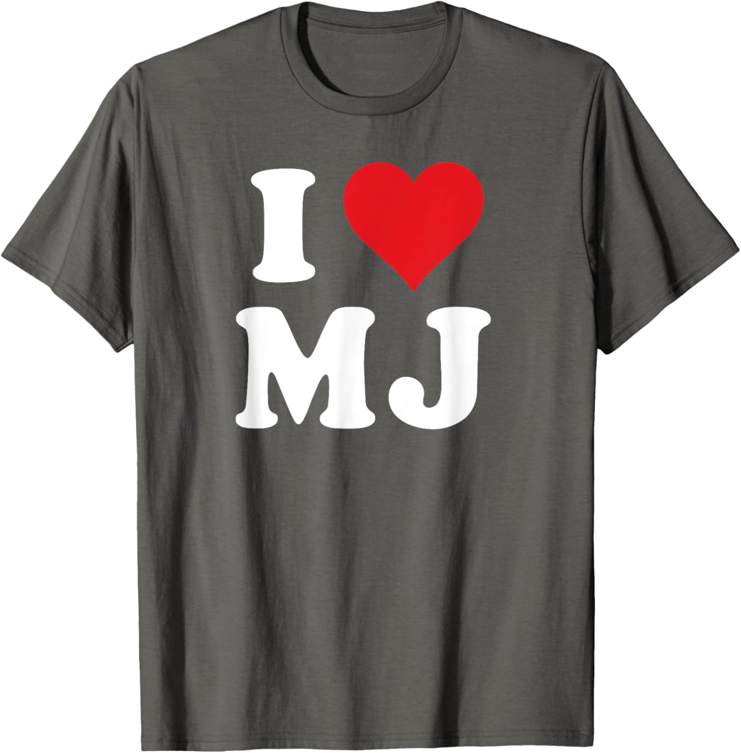 I Love MJ Initials Heart M J Personalized T-Shirt for Fans - 8