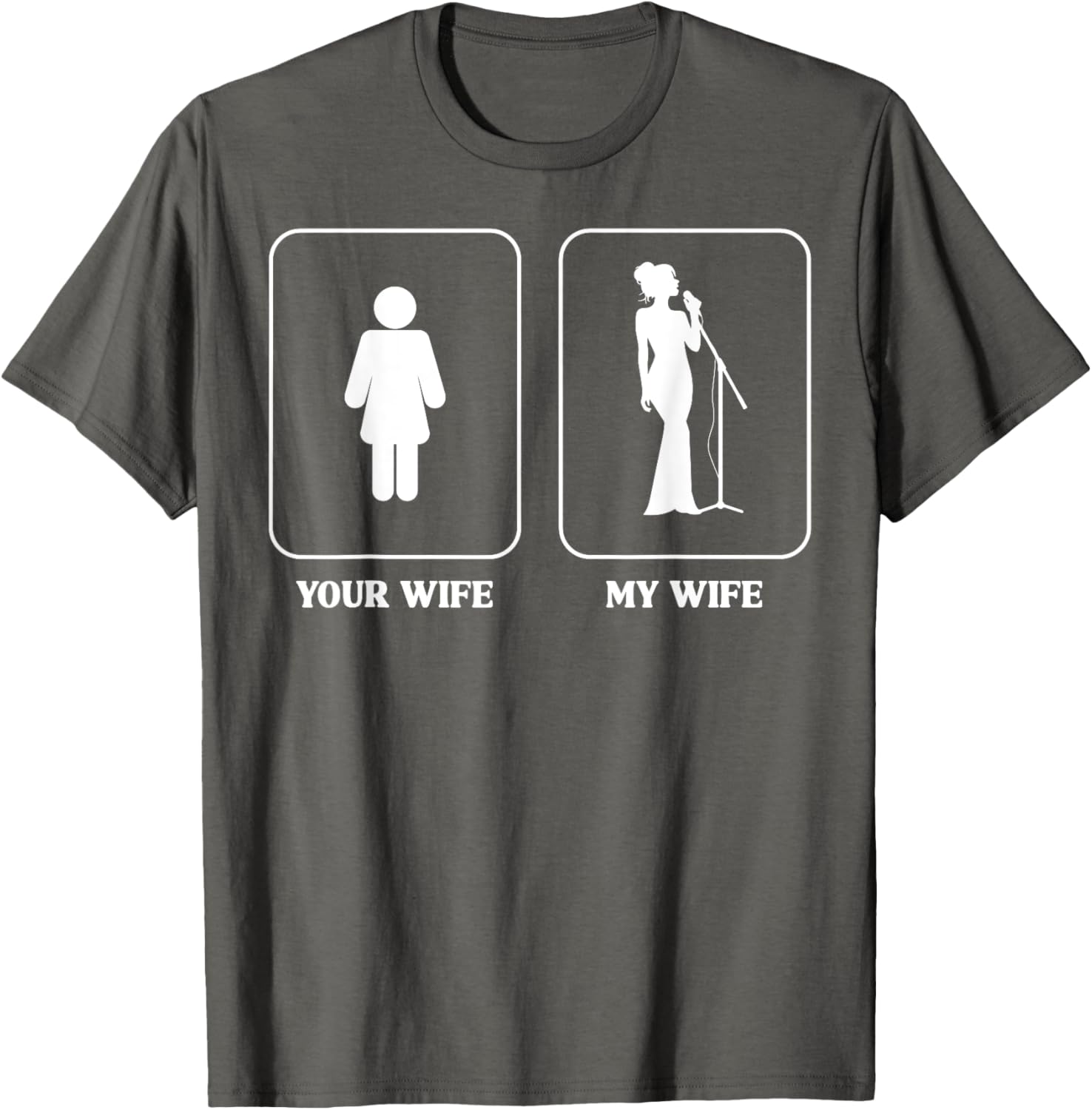 Humorous Wife Comparison Graphic T-Shirt for Music Lovers and Fun People - 7