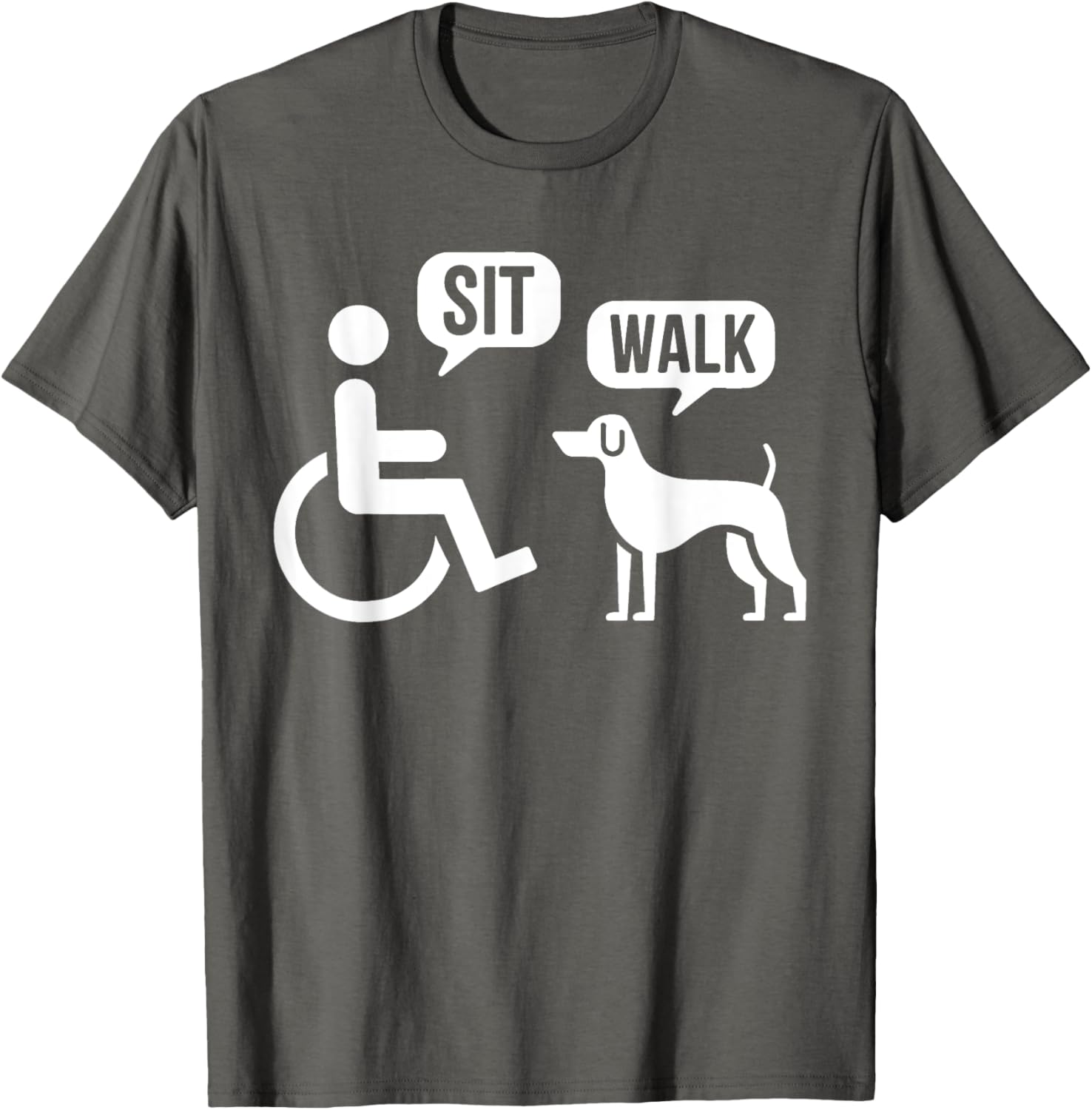 Funny Sit Walk Wheelchair User & Dog T-Shirt for Pet Lovers - 15