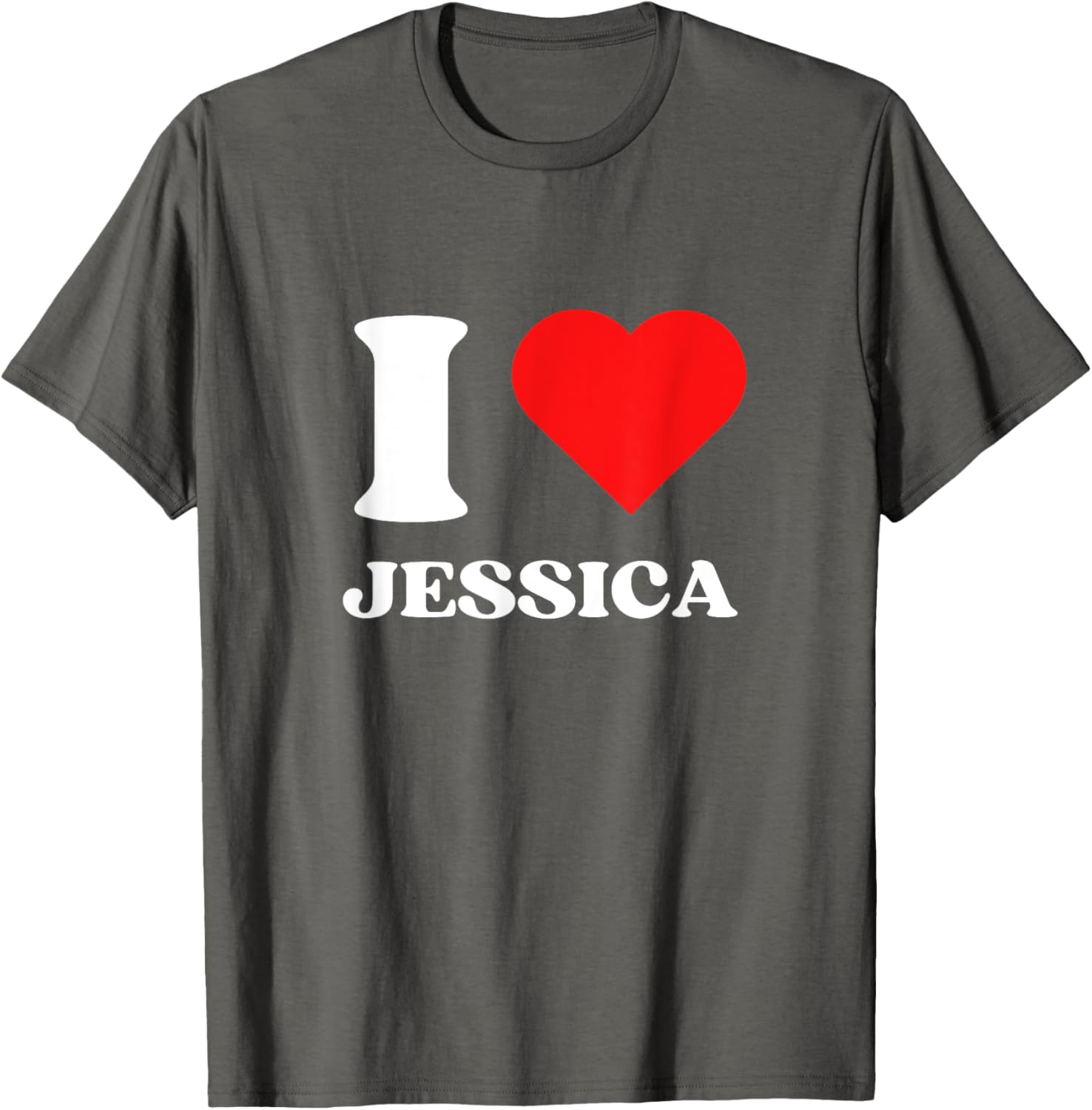 I Love Jessica Y2K Heart Graphic Valentine's Day T-Shirt for Women - 25
