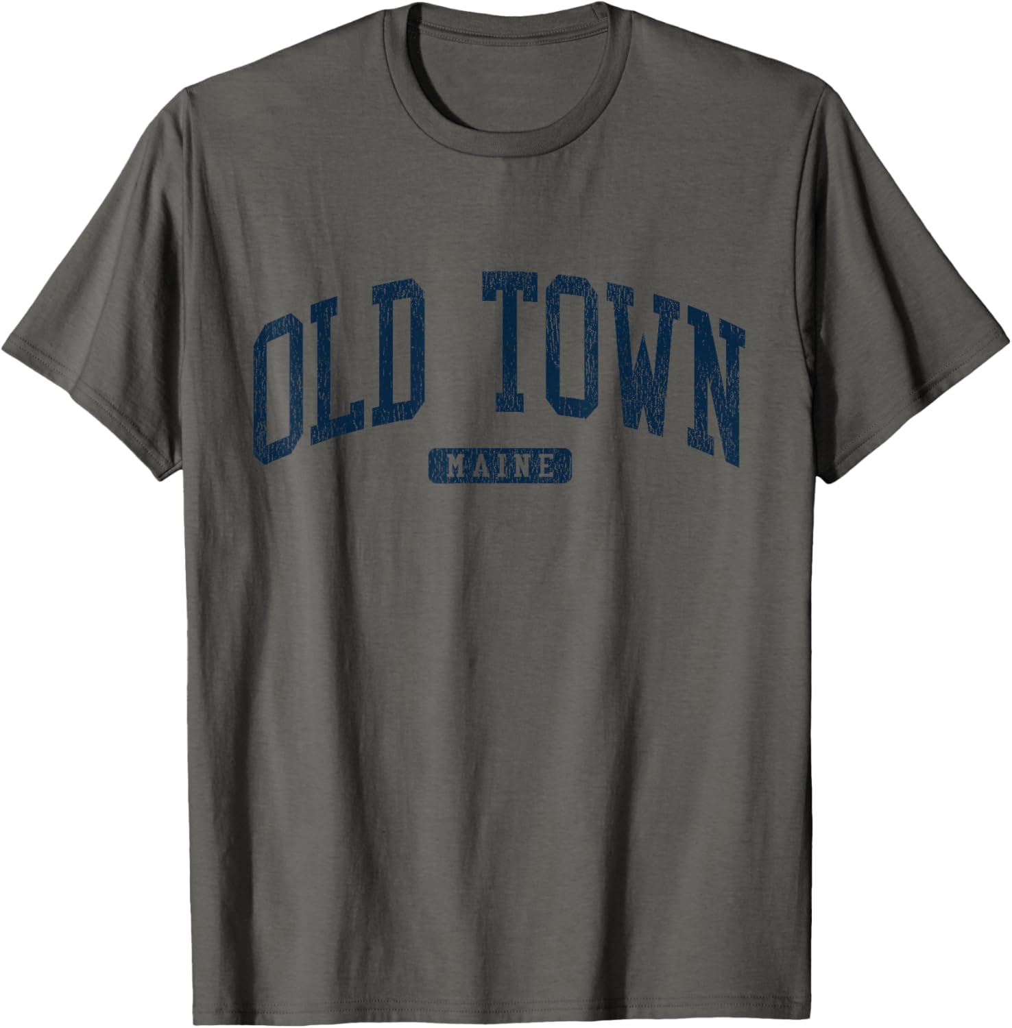 Old Town Maine University Style Blue T-Shirt for College Students - 7