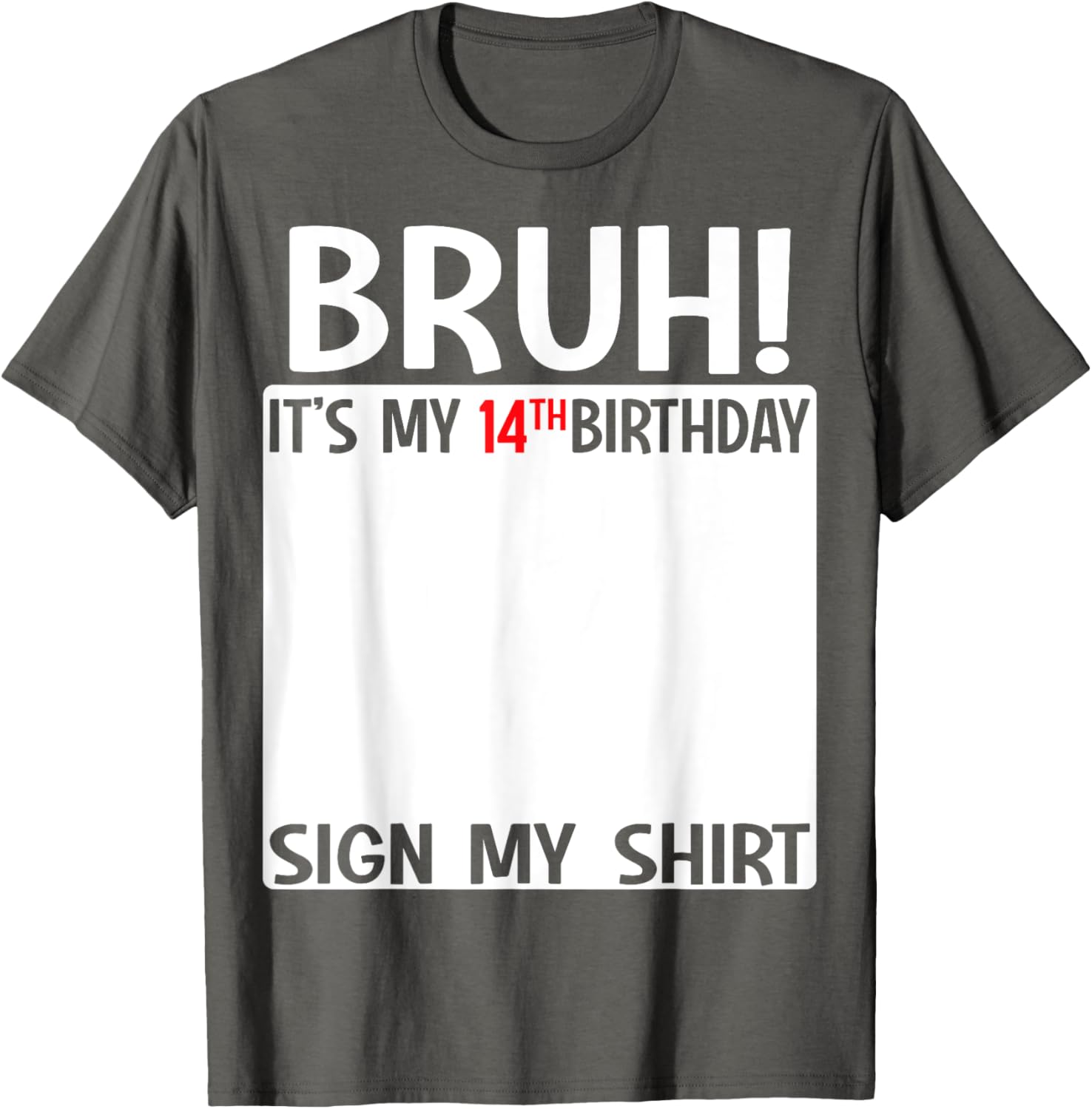 Cool 14th Birthday Sign My Shirt T-Shirt for Fun Celebrations - 10