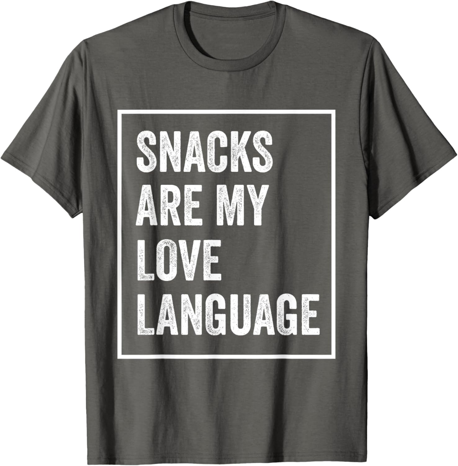 Funny Valentine's Day T-Shirt Snacks Are My Love Language Apparel - 5