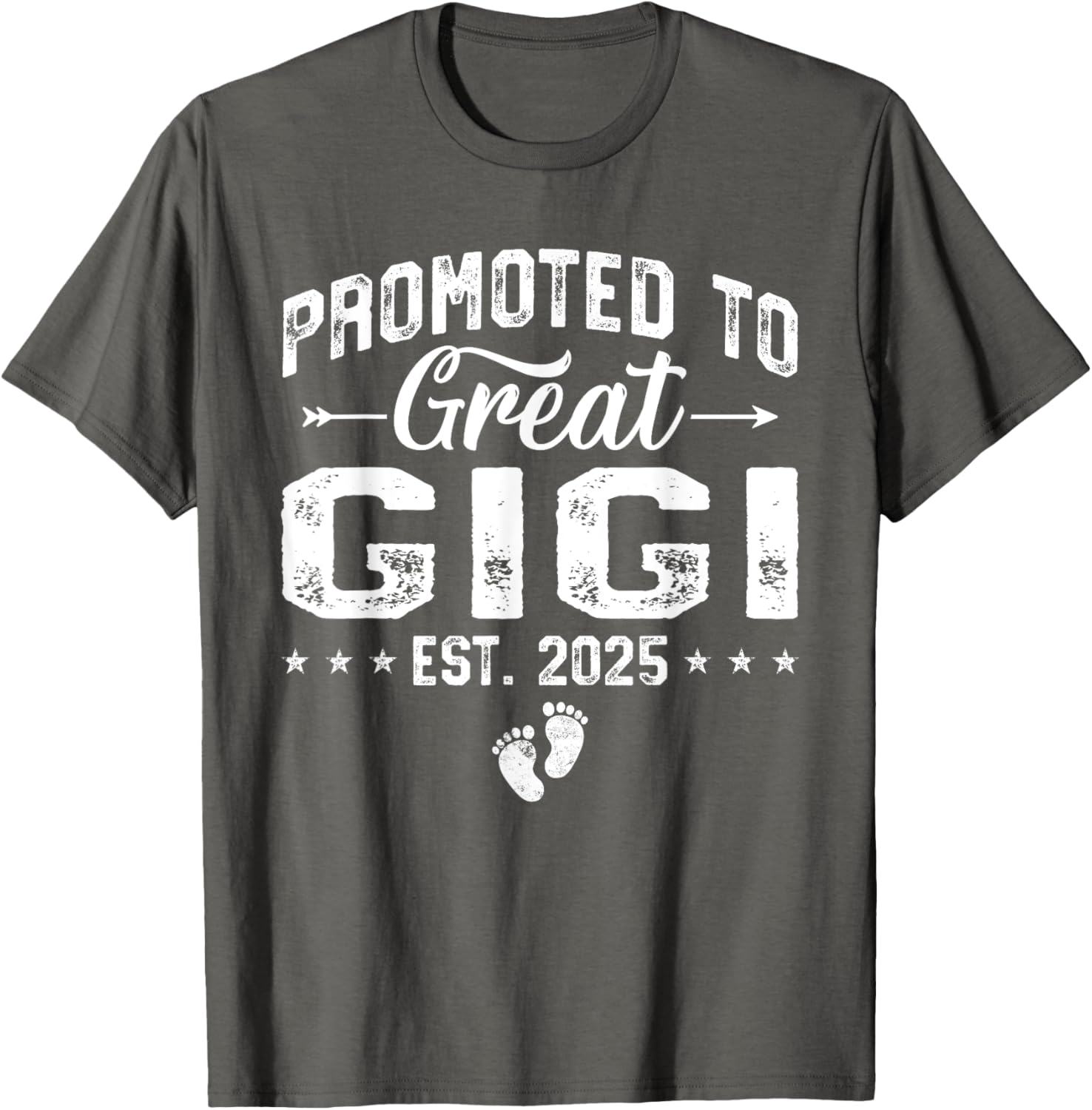 Promoted to Great Gigi 2025 Grandma T-Shirt Gift for New Grandparents - 25