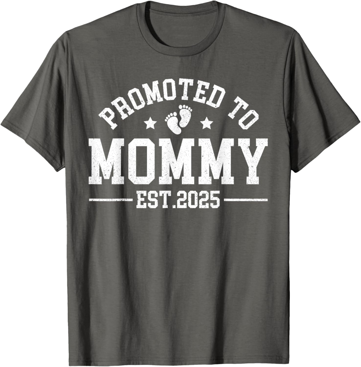 Promoted To Mommy Est 2025 Matching Baby Announcement T-Shirt - 9