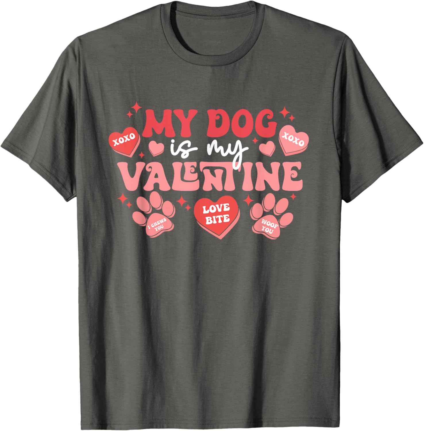 My Dog Is My Valentine Cute Valentine's Day T-Shirt for Dog Lovers - 5