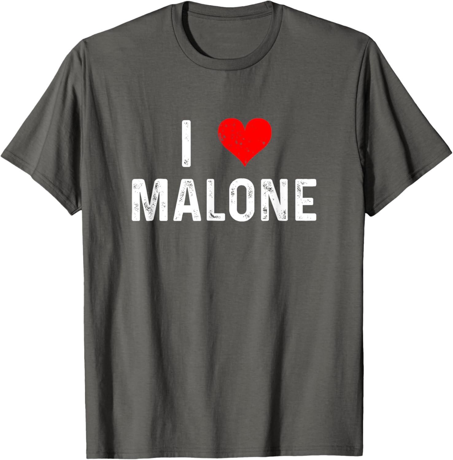 I Love Malone Heart Distressed T-Shirt for Fun and Stylish Outfits - 7