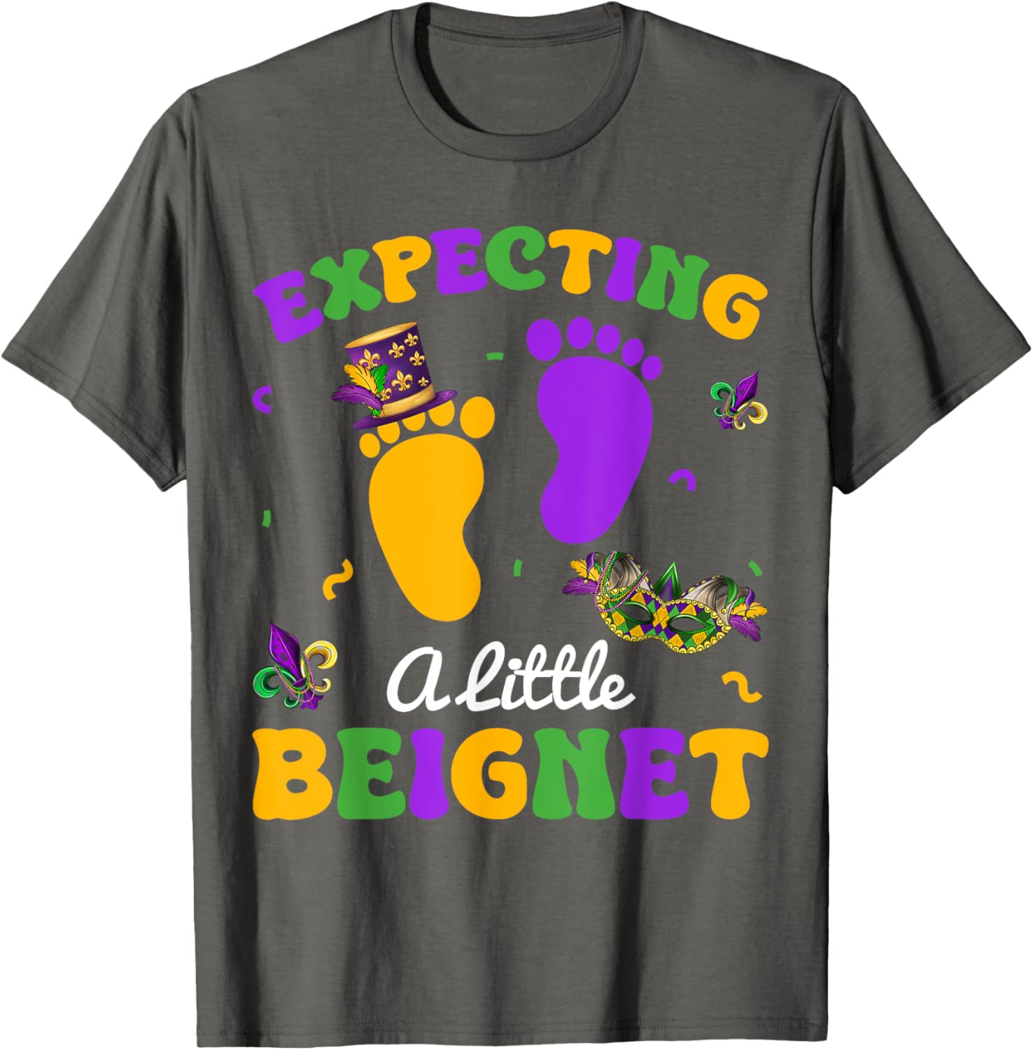Expecting Baby Beignet Mardi Gras T-Shirt for Fun Pregnancy Celebrations - 2