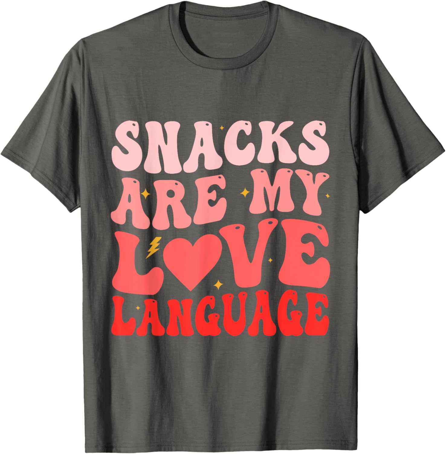Funny Snacks Are My Love Language Valentine's Day T-Shirt for Foodies - 3