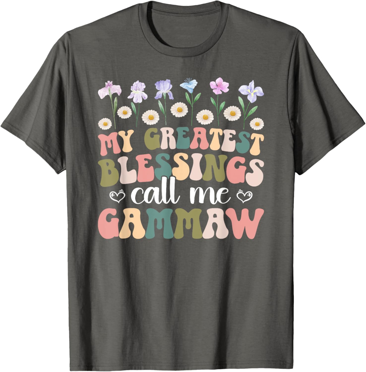 Greatest Blessings Gammaw Grandma Grandmother T-Shirt for Family Love - 7
