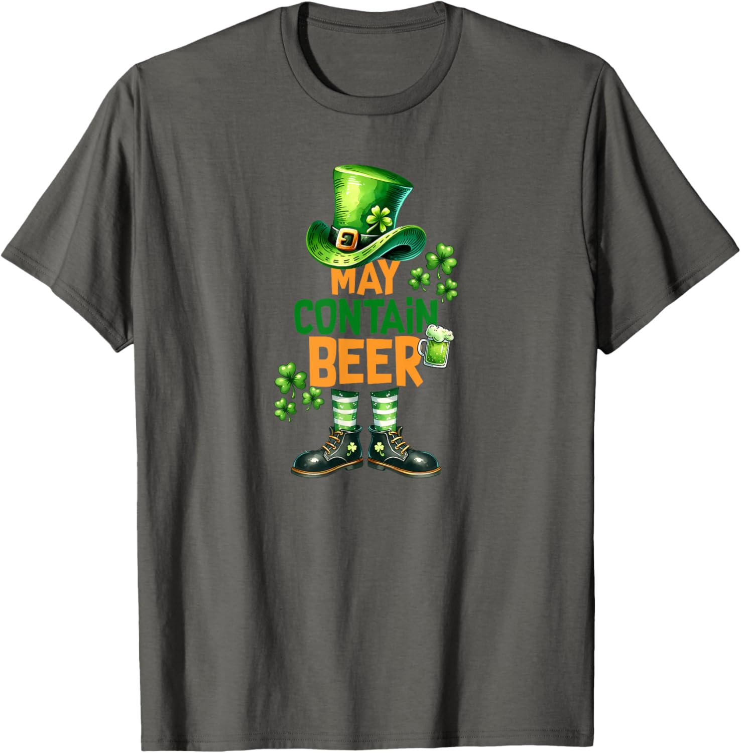 Funny May Contain Beer St Patrick's Day T-Shirt for Celebrations - 19