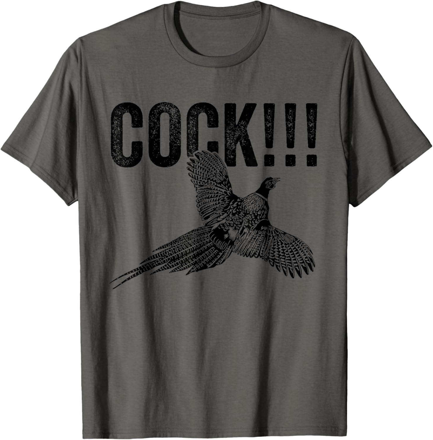 Funny Men's Cock Pheasant Hunting T-Shirt for Upland Hunters - 6