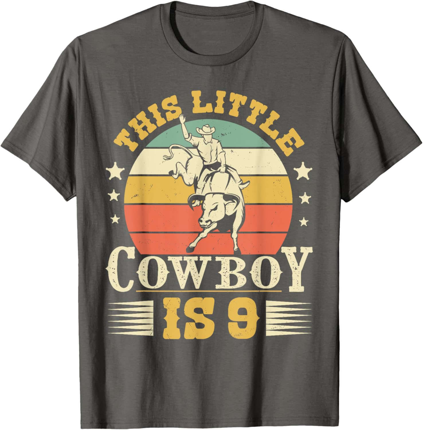 Little Cowboy 9th Birthday T-Shirt for Western Rodeo Fun - 14