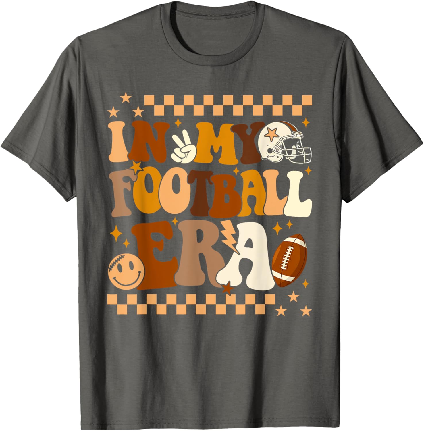 Groovy In My Football Era T-Shirt for Men, Women, and Kids Football Fans - 15