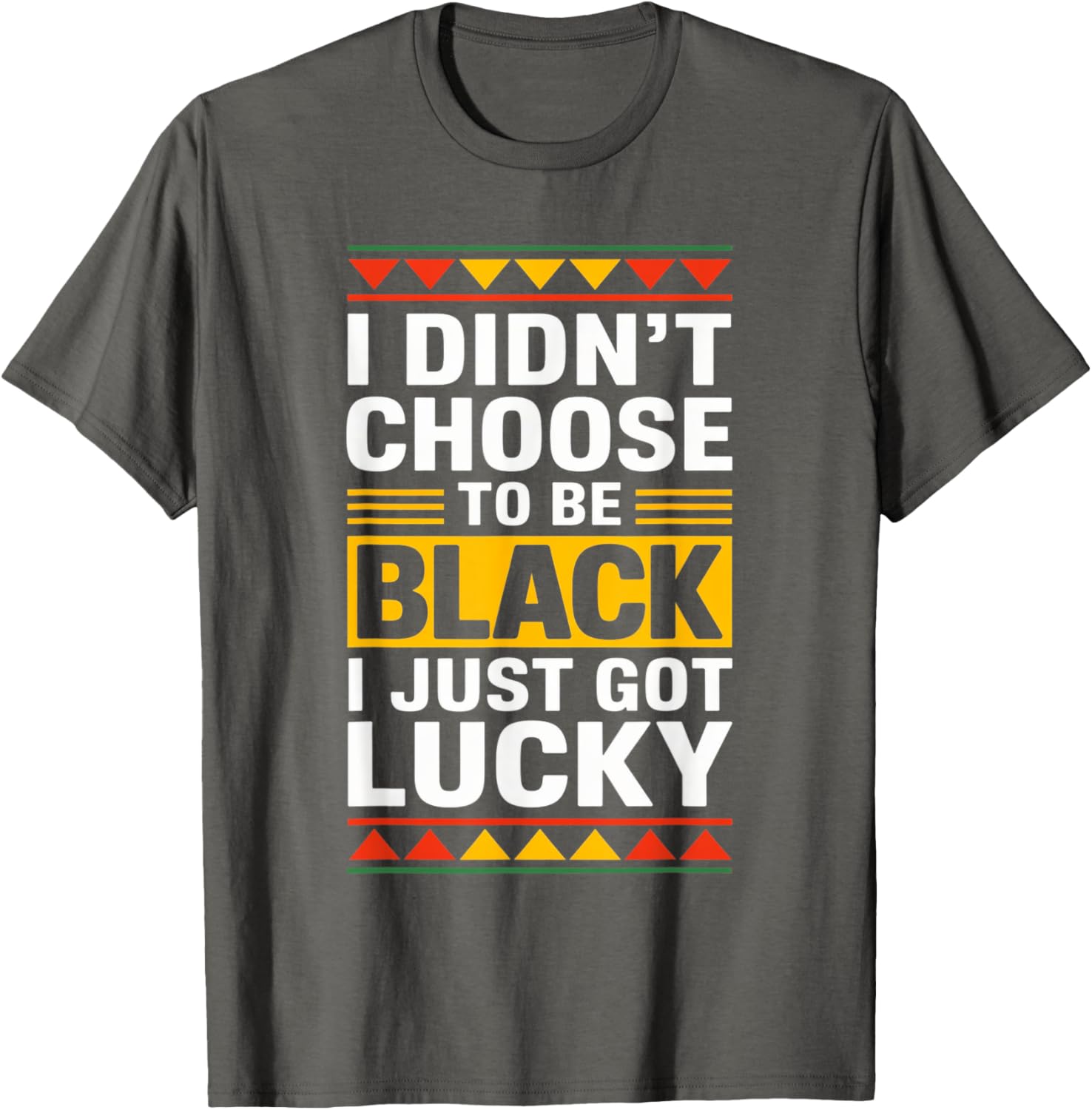 Inspirational I Didn't Choose to be Black Afro Black History T-Shirt - 9