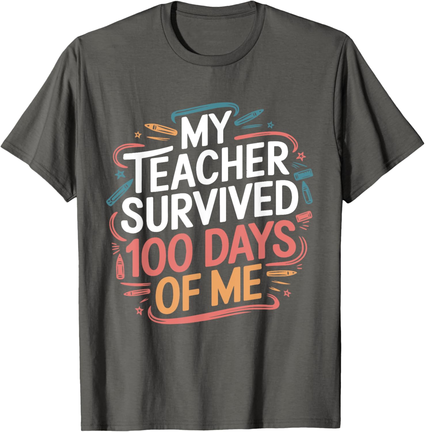 Funny Teacher 100 Days of School T-Shirt Gift for Educators - 11