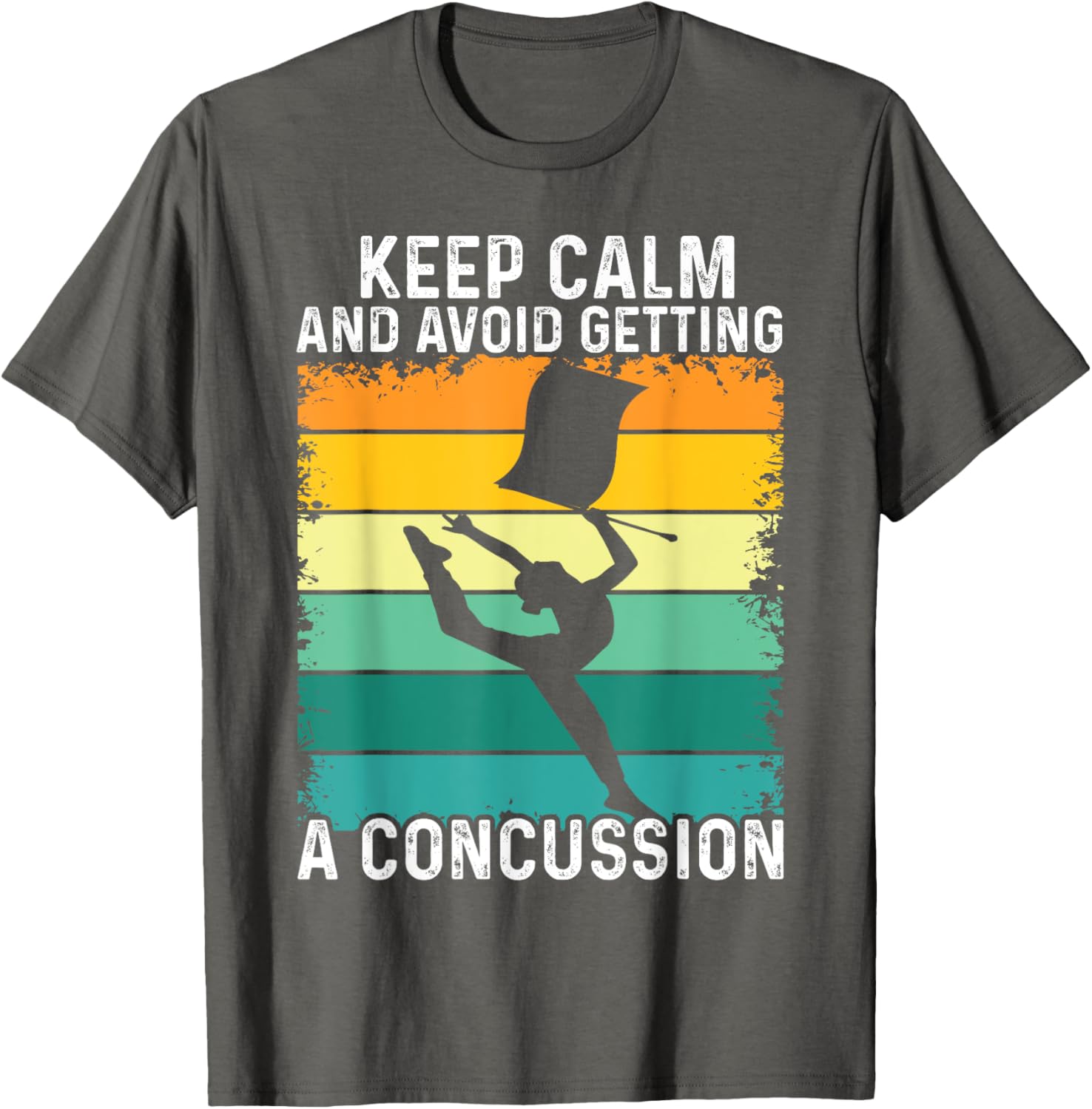Keep Calm Avoid Concussion Retro Graphic T-Shirt for Sports Enthusiasts - 4