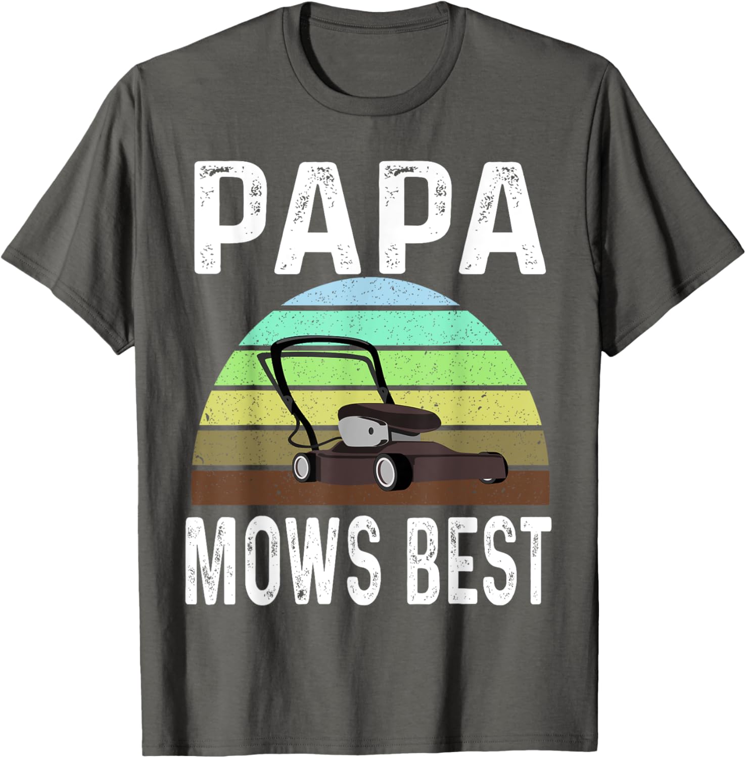 Funny Papa Mows Best Lawn Care Dad T-Shirt for Lawn Mowing Lovers - 2