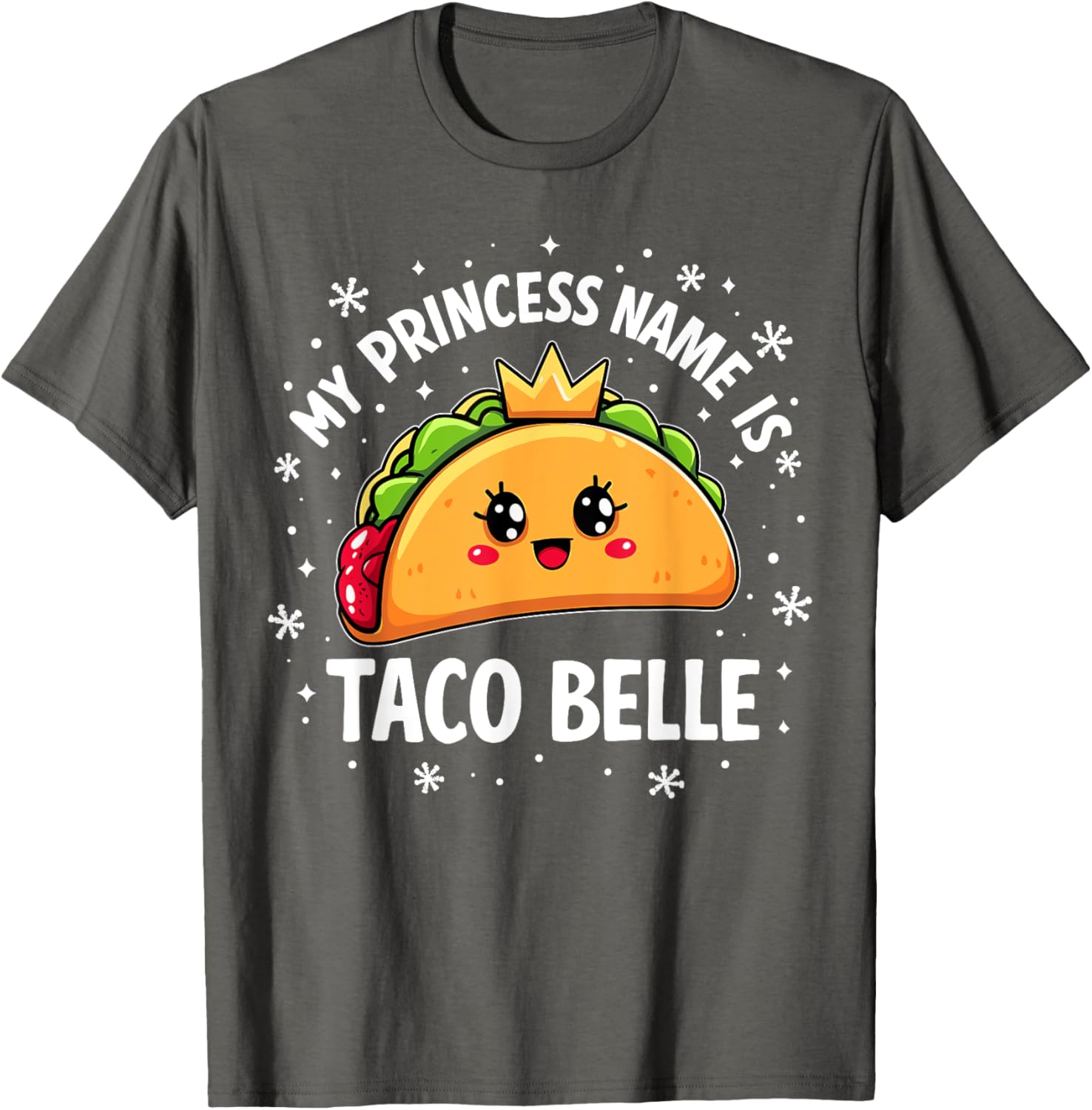 Funny Taco Belle Graphic T-Shirt for Taco Lovers and Foodies - 5