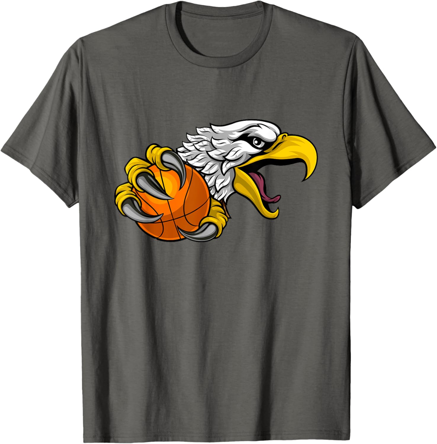 Eagle Hawk Basketball Cartoon Character T-Shirt for Fun Sports Fans - 16