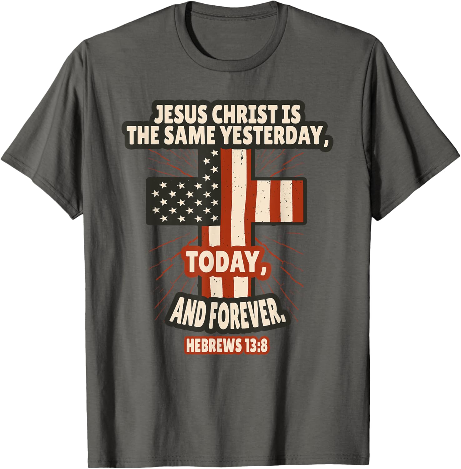 Hebrews 13:8 Inspirational Bible Verse T-Shirt for Faith-Filled Style - 28