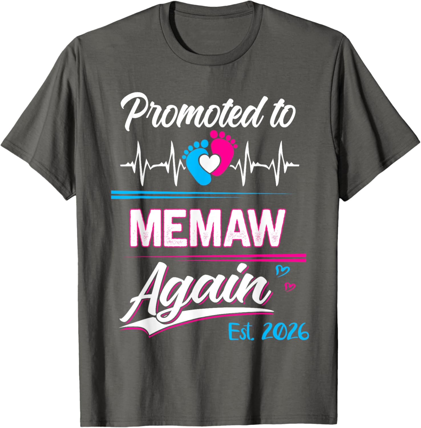 Promoted to Memaw Again 2026 Funny Pregnancy Announcement T-Shirt - 11