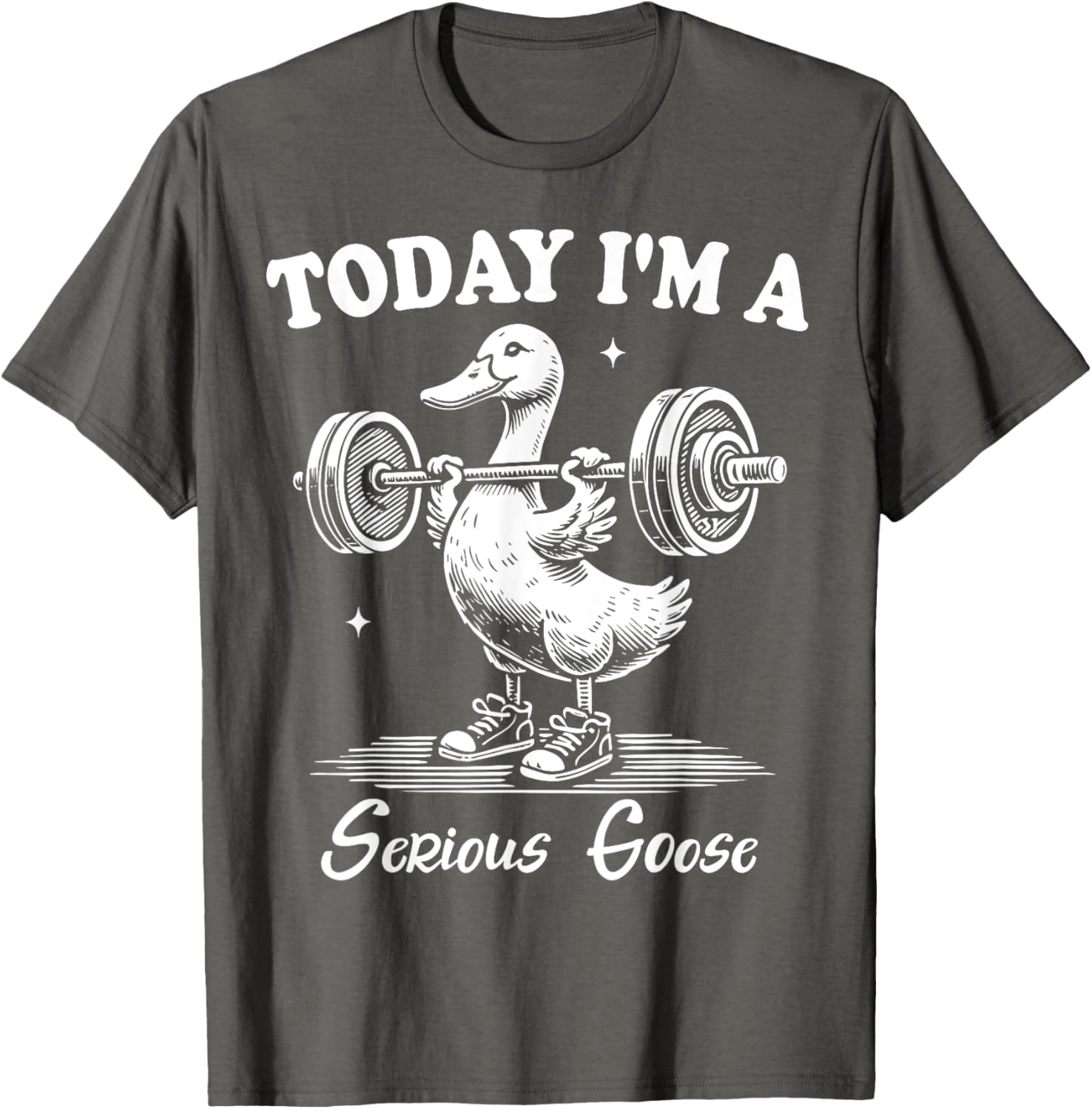 Funny Serious Goose Gym Fitness T-Shirt for Lifting Weights Lovers - 14