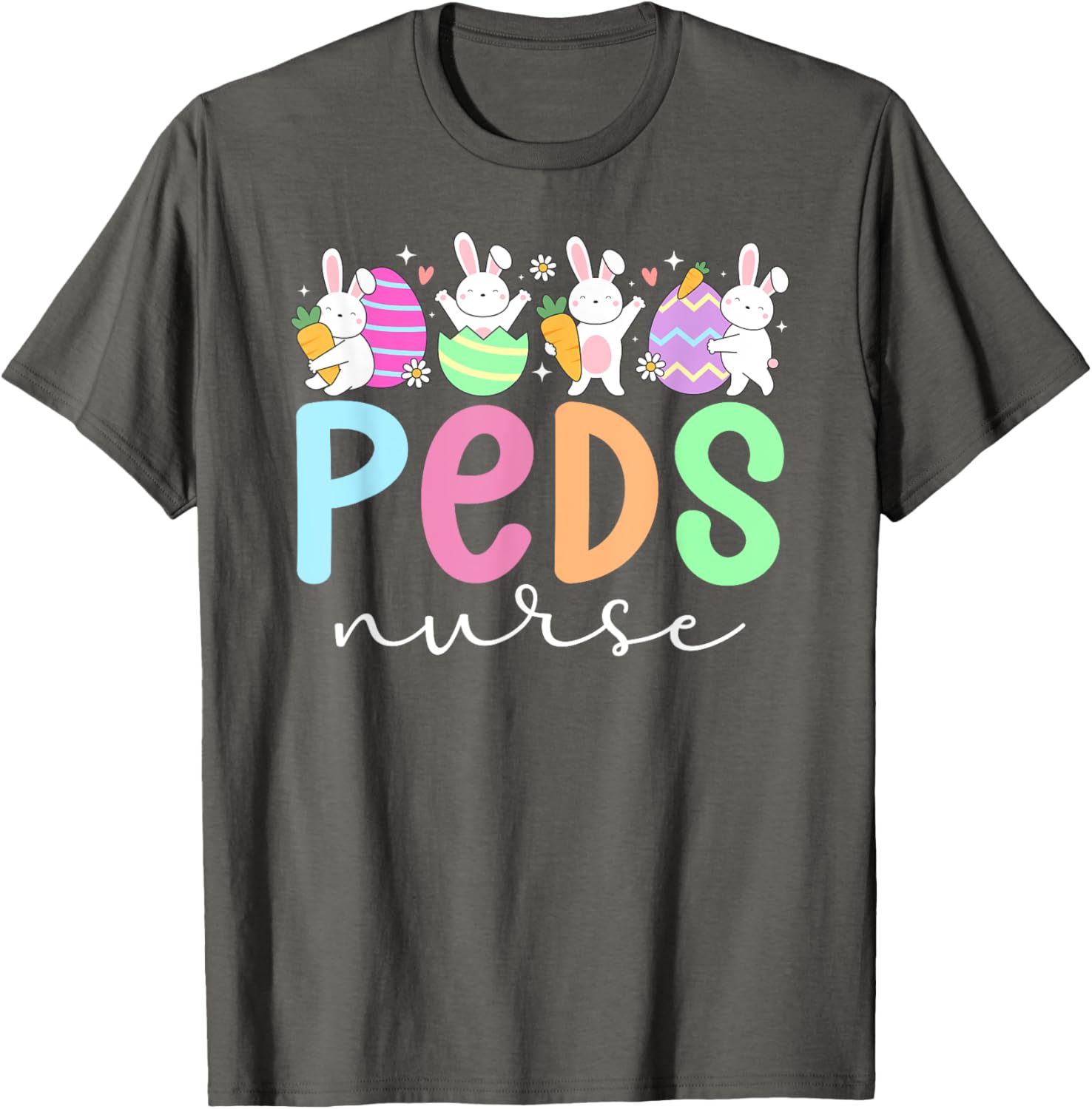 Pediatric Nurse Easter Bunny T-Shirt for Fun Easter Celebrations - 18