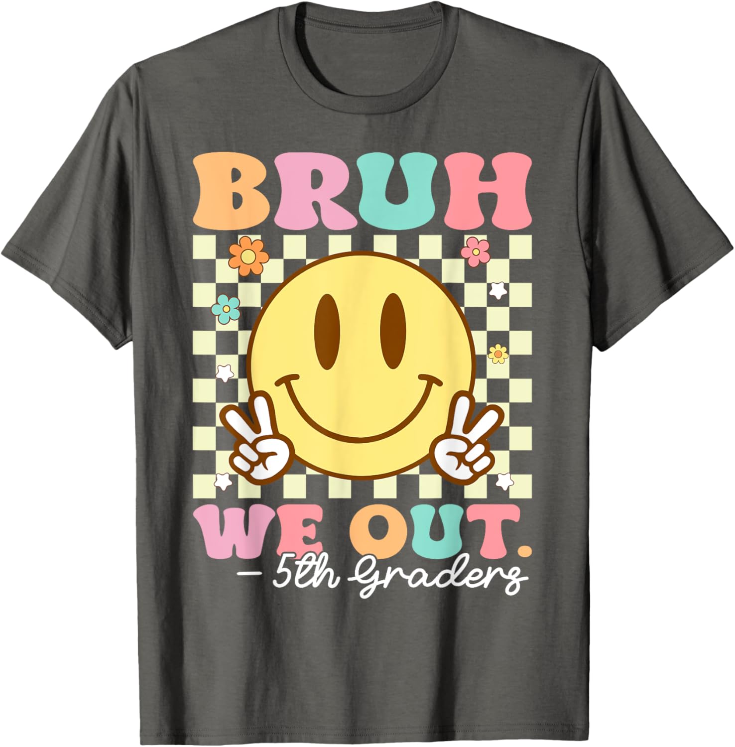 Bruh We Out Class of 2025 5th Grade Graduation T-Shirt for Kids - 5