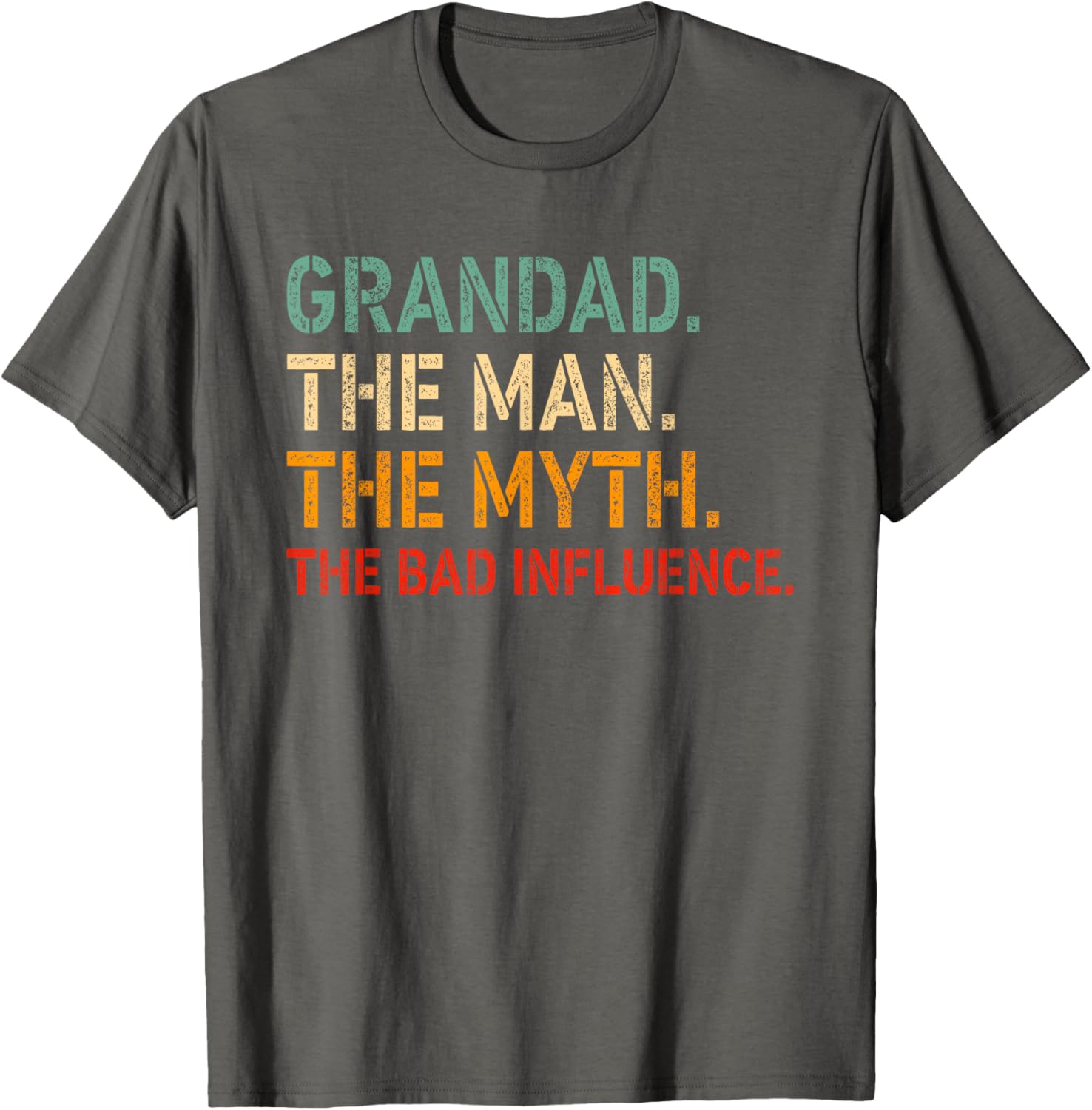 Funny GRANDAD T-Shirt for Men The Man The Myth The Bad Influence Apparel - 20