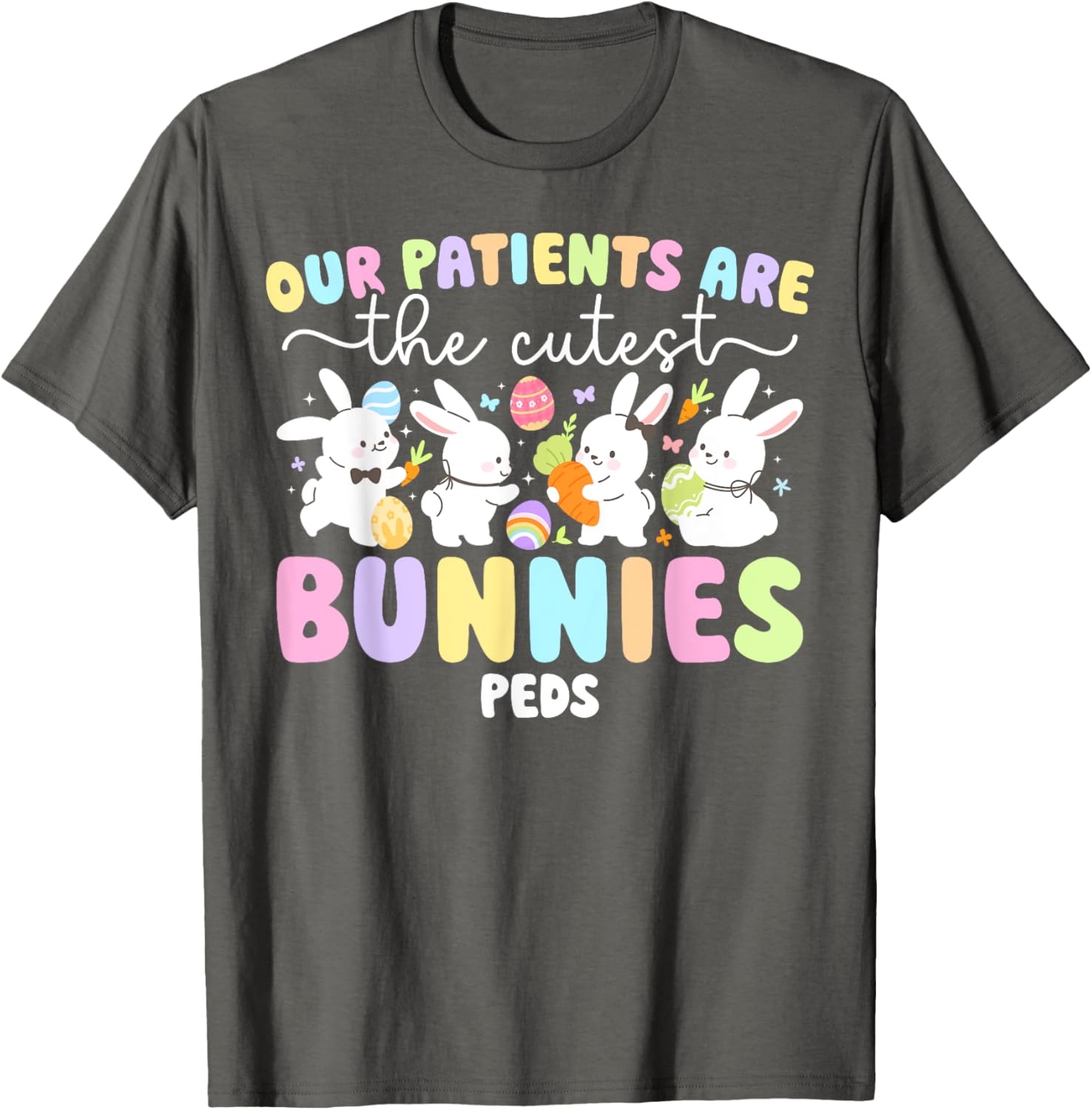 Cute Peds Easter Bunny Pediatric Nurse T-Shirt for Nurse Appreciation Day - 7